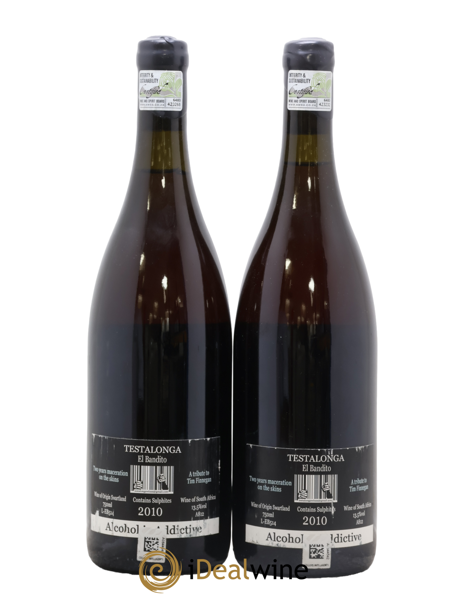 Afrique du Sud Swartland Testalonga El Bandito Craig Hawkins 2010 - Posten von 2 Flaschen - 1