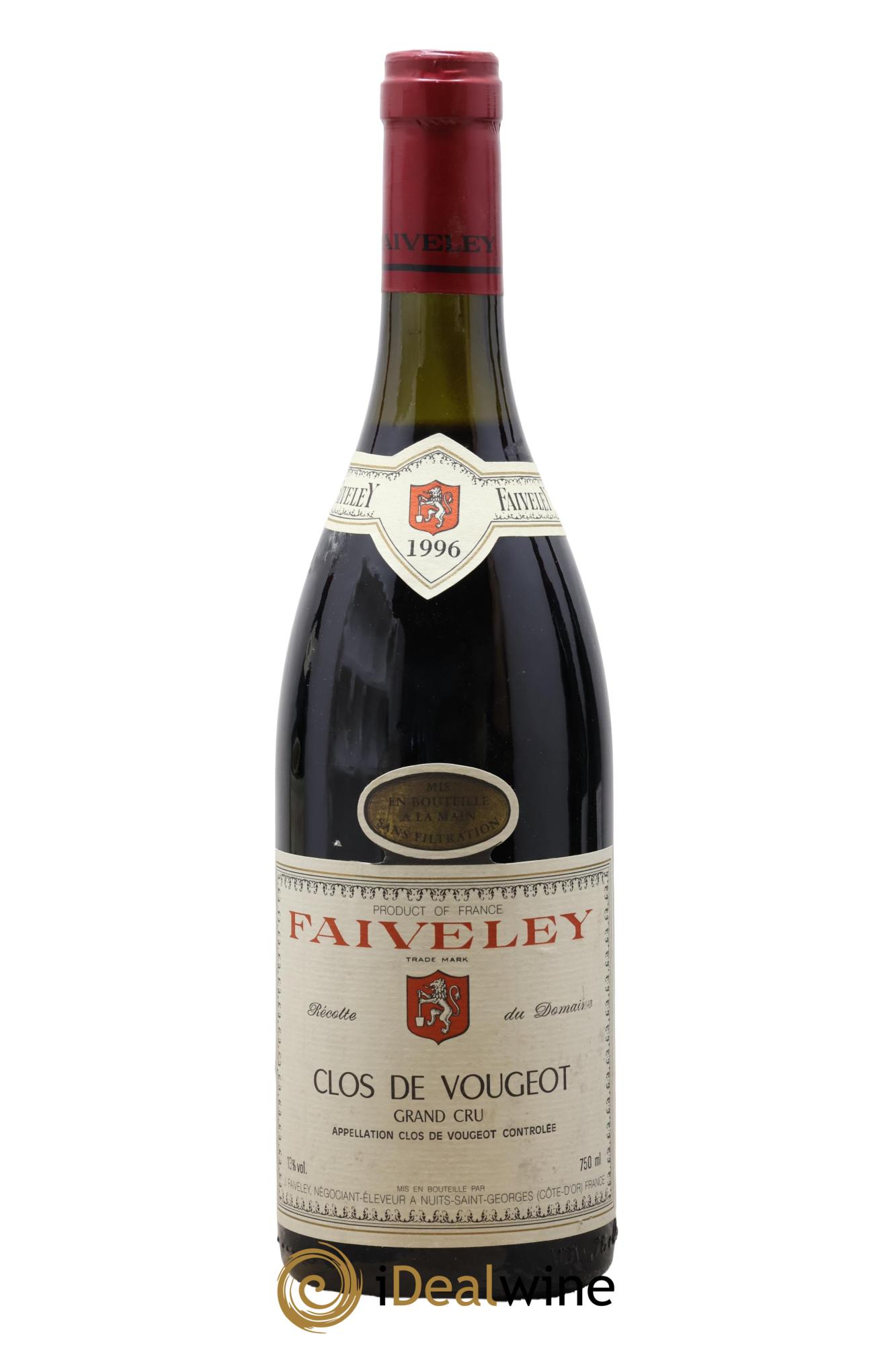 Clos de Vougeot Grand Cru Faiveley 1996 - Posten von 1 Flasche - 0