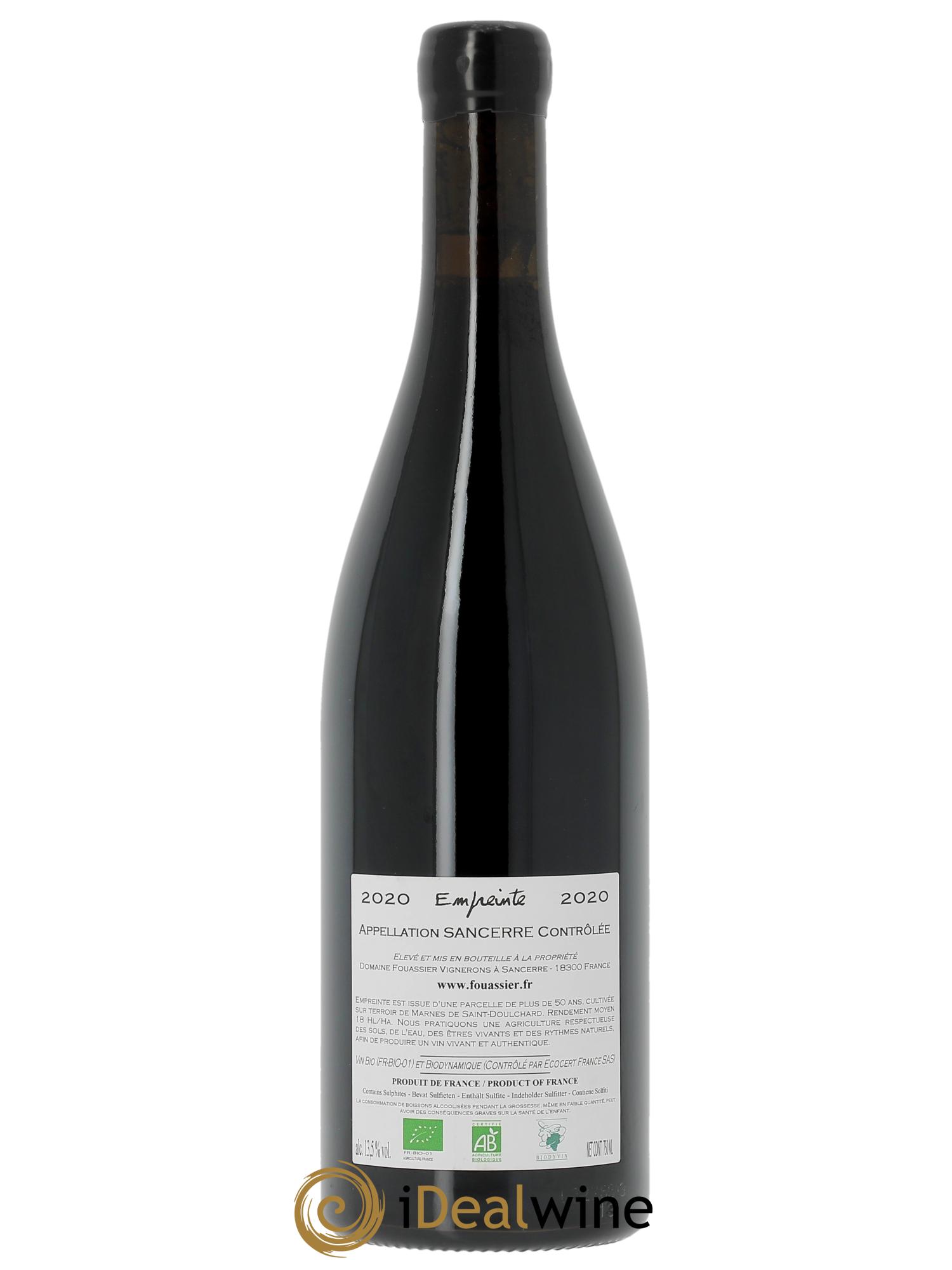 Sancerre Empreinte Fouassier (Domaine)  2020 - Lot de 1 bouteille - 1