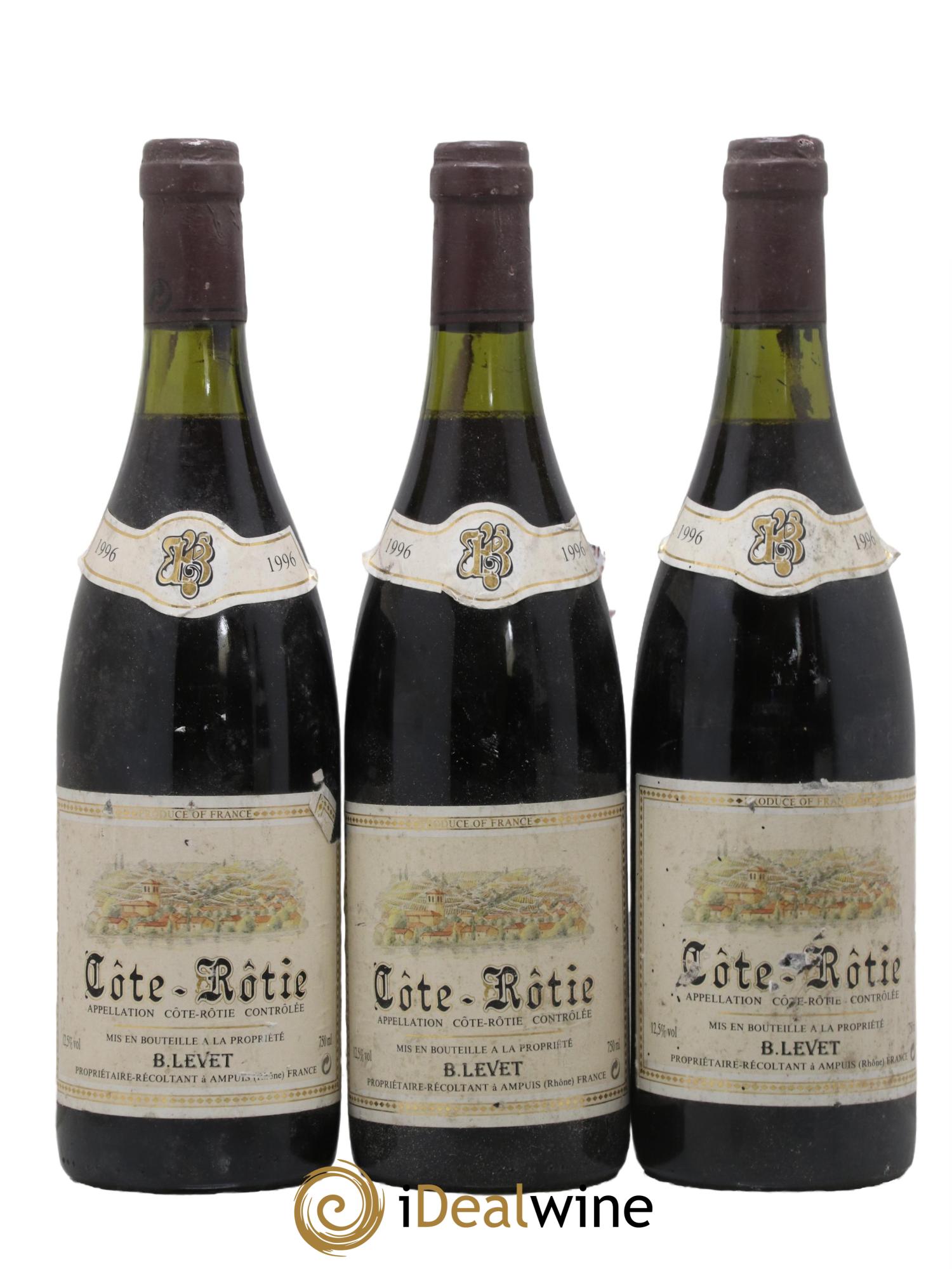Côte-Rôtie Vignobles Levet 1996 - Lot de 3 bouteilles - 0