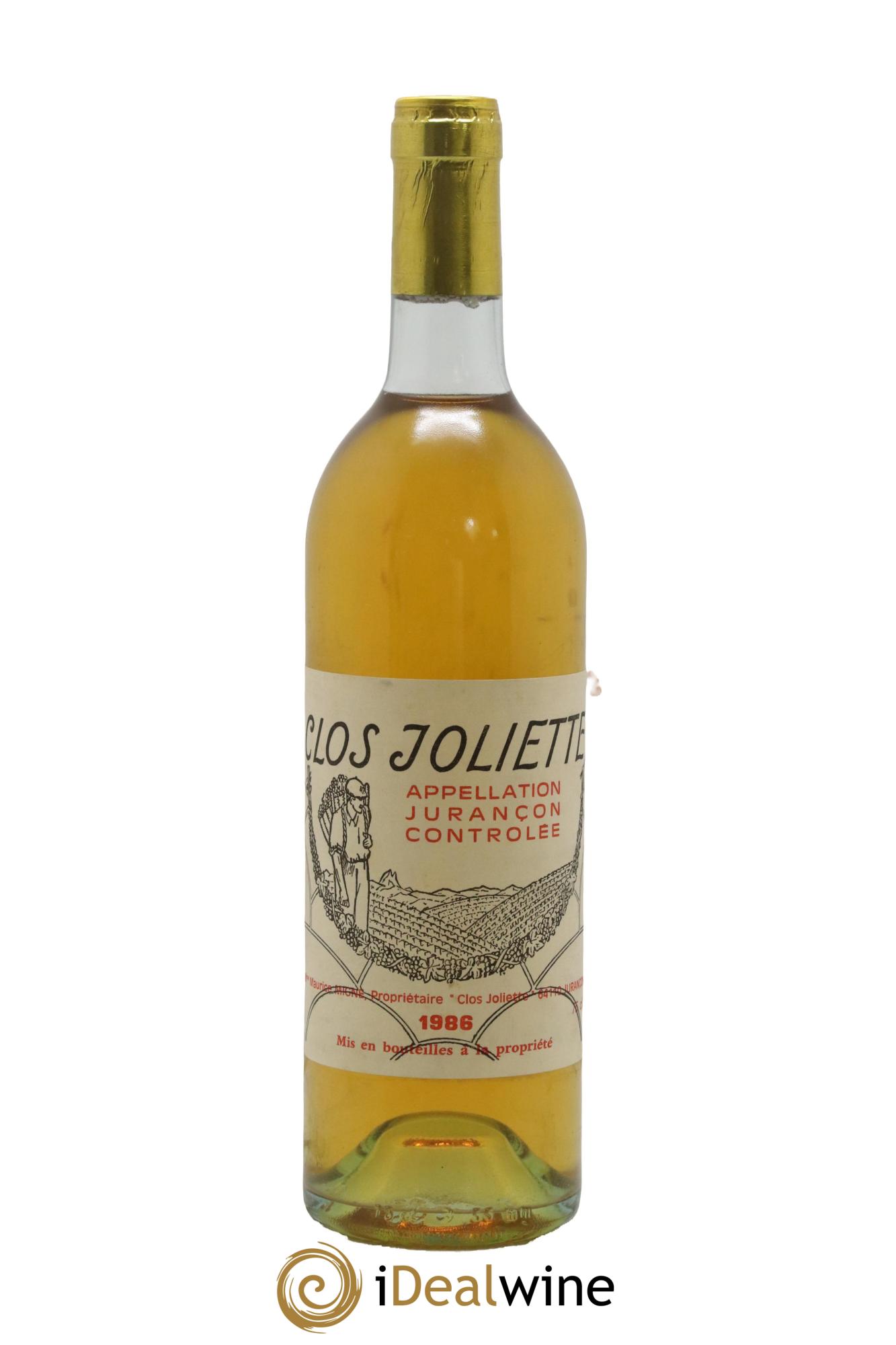 Jurançon Clos Joliette 1986 - Posten von 1 Flasche - 0
