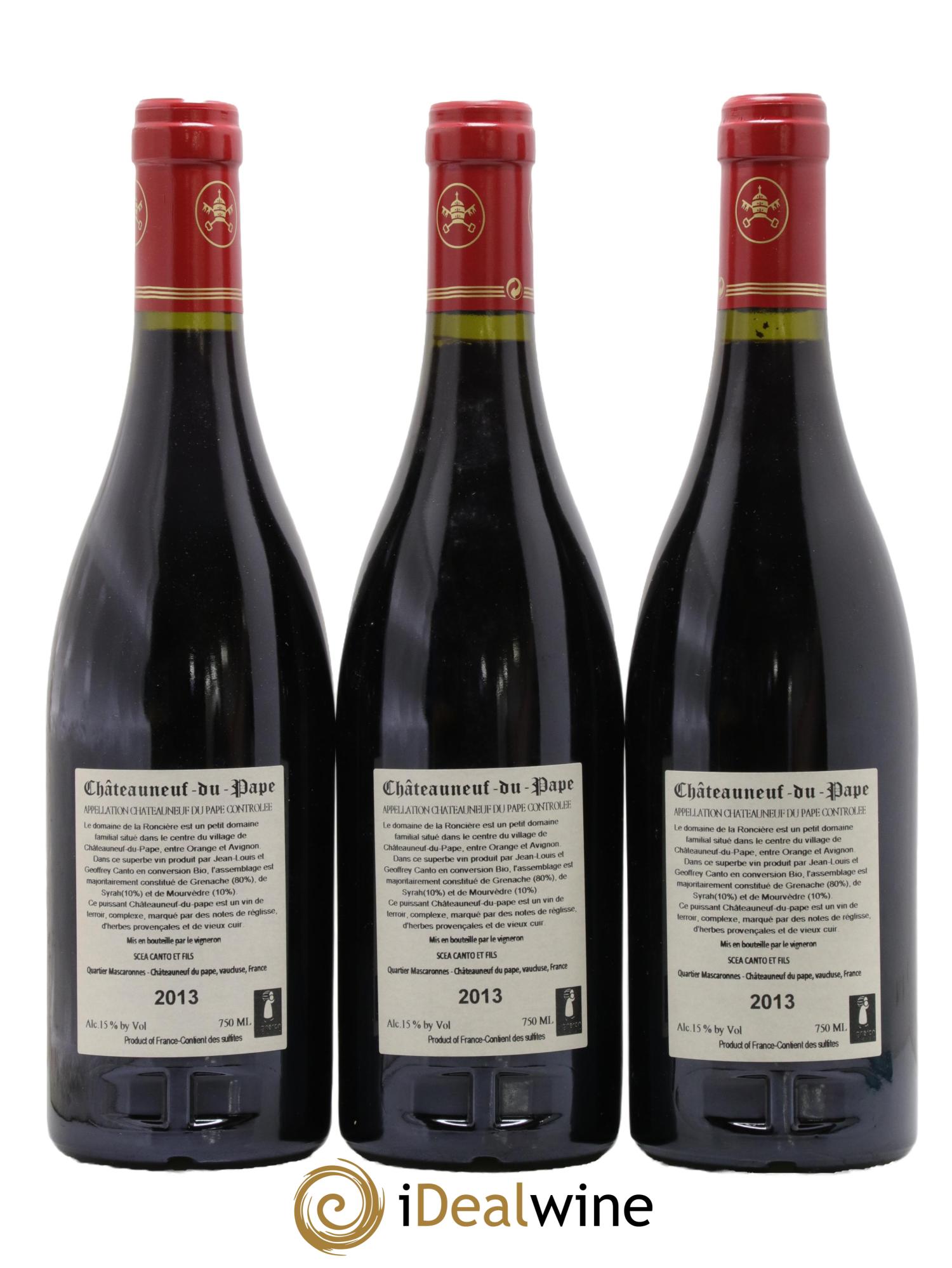 Châteauneuf-du-Pape Domaine de la Roncière 2013 - Posten von 3 Flaschen - 1