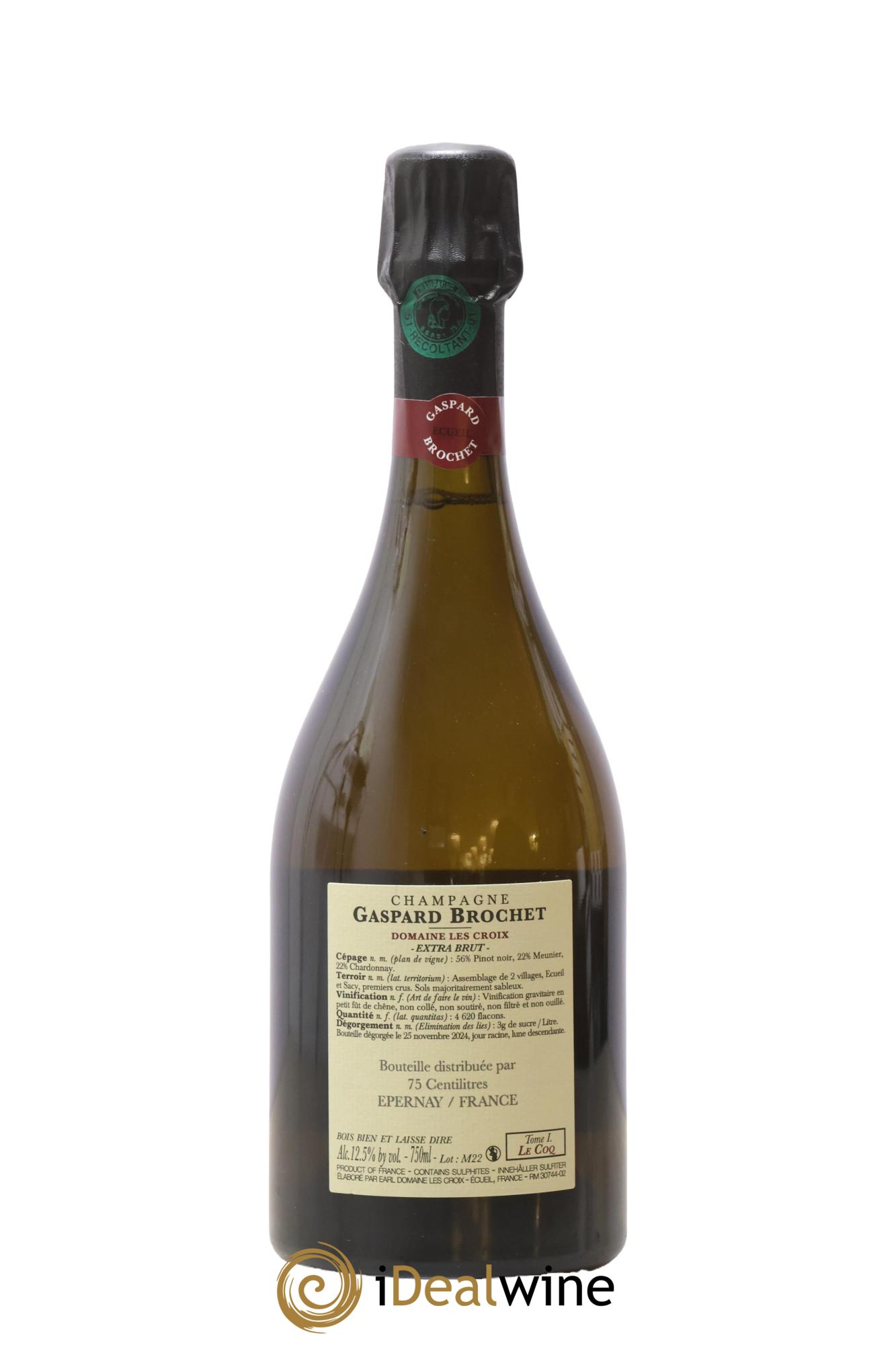 Champagne Tome 1 Le Coq Gaspard Brochet - Lot de 1 bouteille - 1