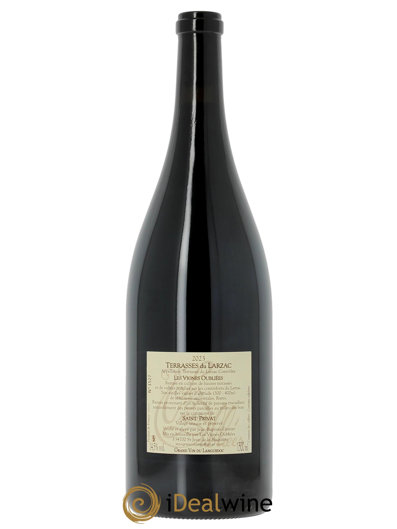 Terrasses du Larzac Les Vignes Oubliées Jean-Baptiste Granier  2023 - Lot de 1 magnum - 1