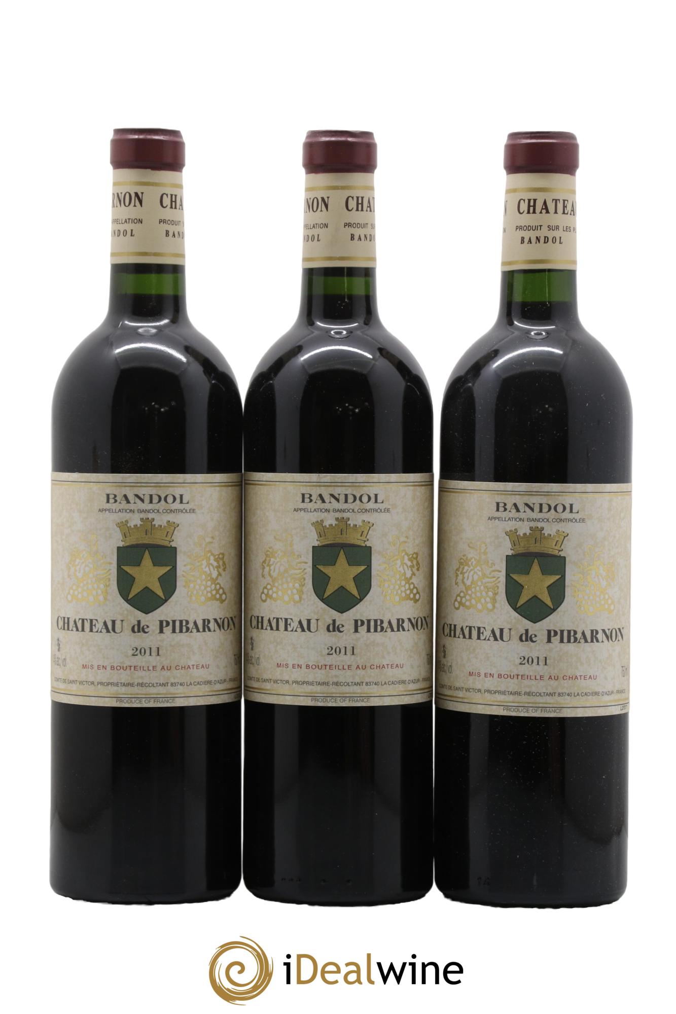 Bandol Château de Pibarnon Comte de Saint-Victor 2011 - Lot of 3 bottles - 0