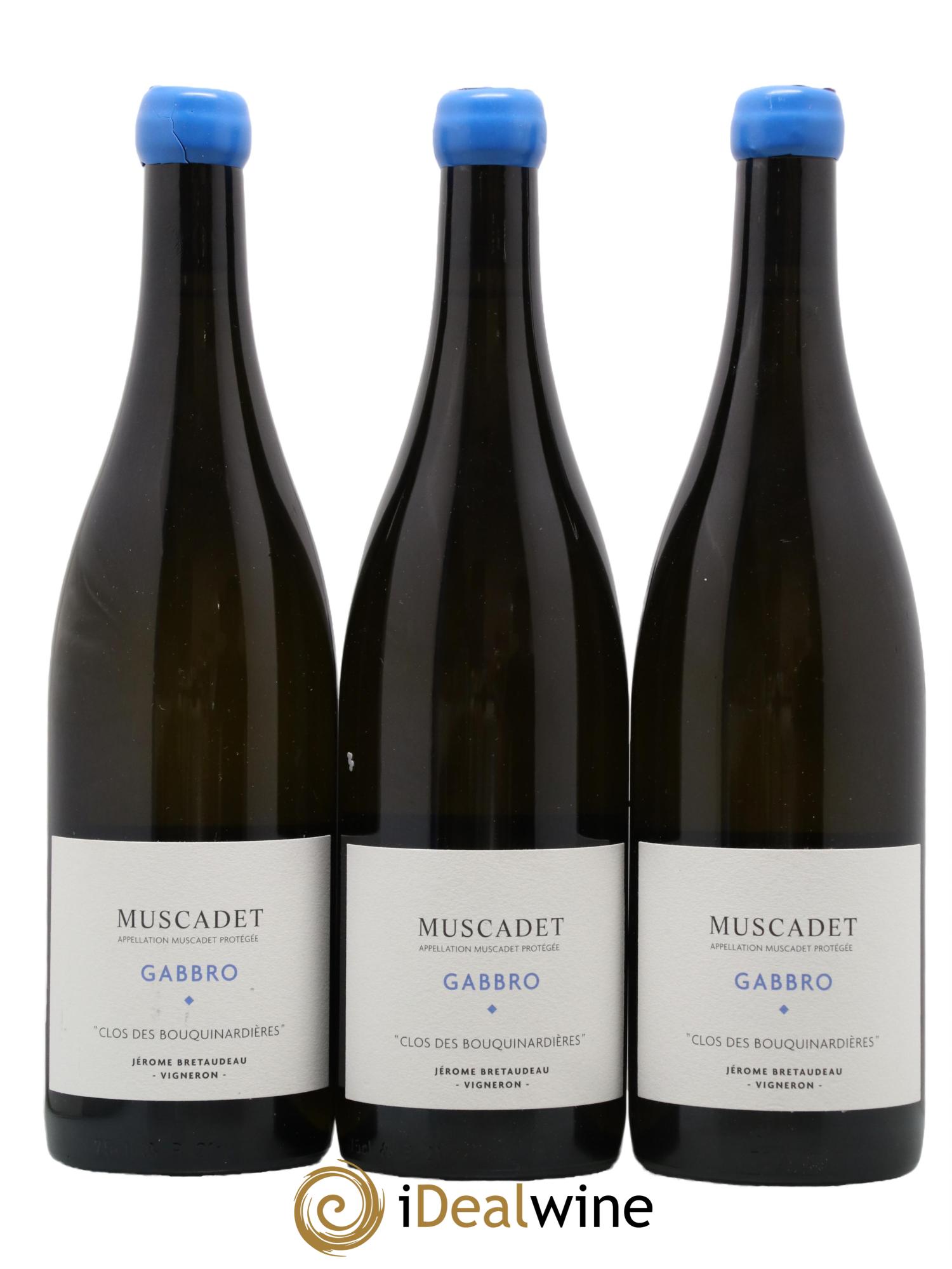 Muscadet-Sèvre-et-Maine Gabbro Clos des Bouquinardières Jérôme Bretaudeau - Domaine de Bellevue 2020 - Lot de 3 bouteilles - 0
