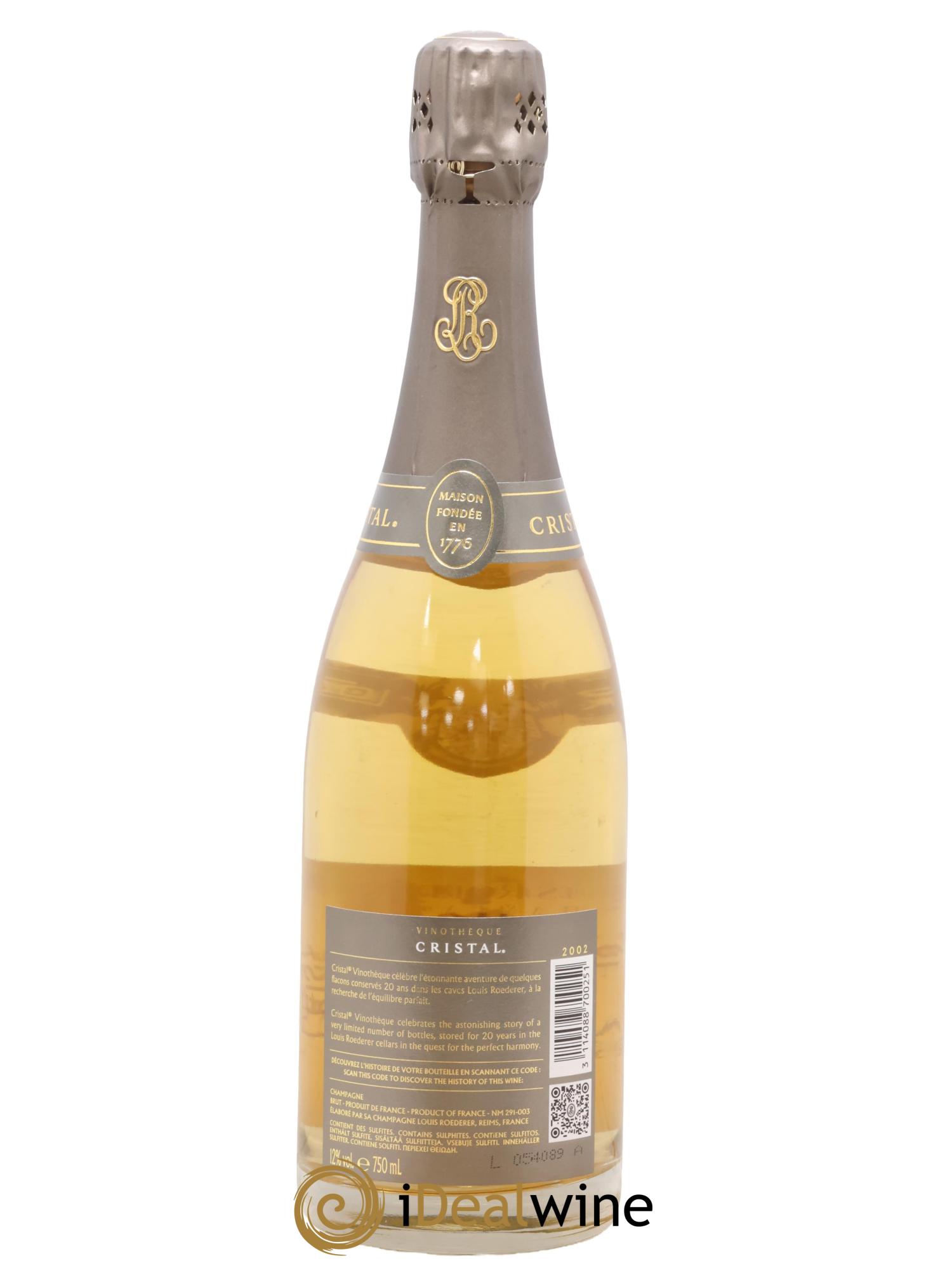 Cristal Vinothèque Louis Roederer 2002 - Lot of 1 bottle - 2