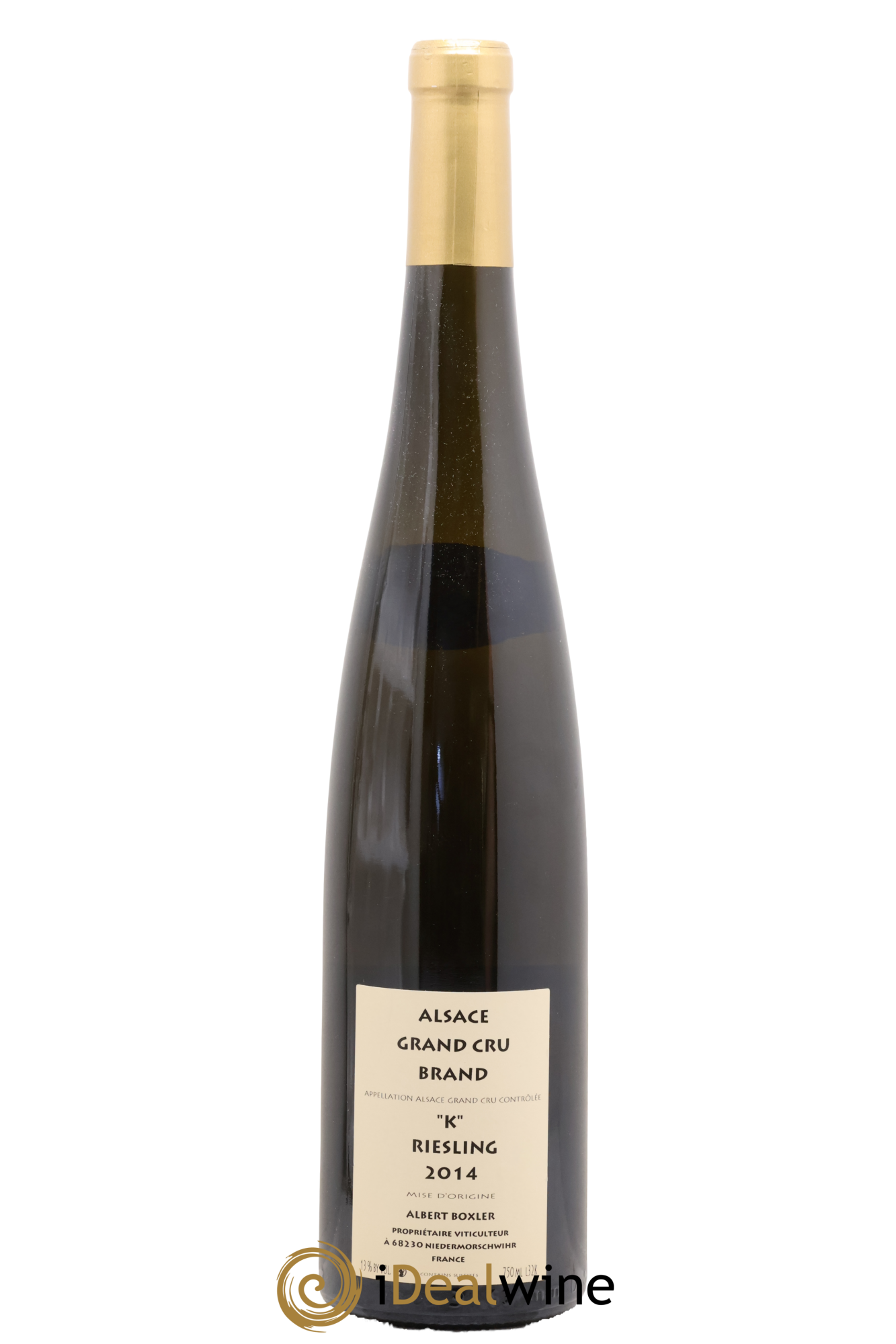 Alsace Riesling Grand Cru Brand K Albert Boxler 2014 - Lot de 1 bouteille - 1