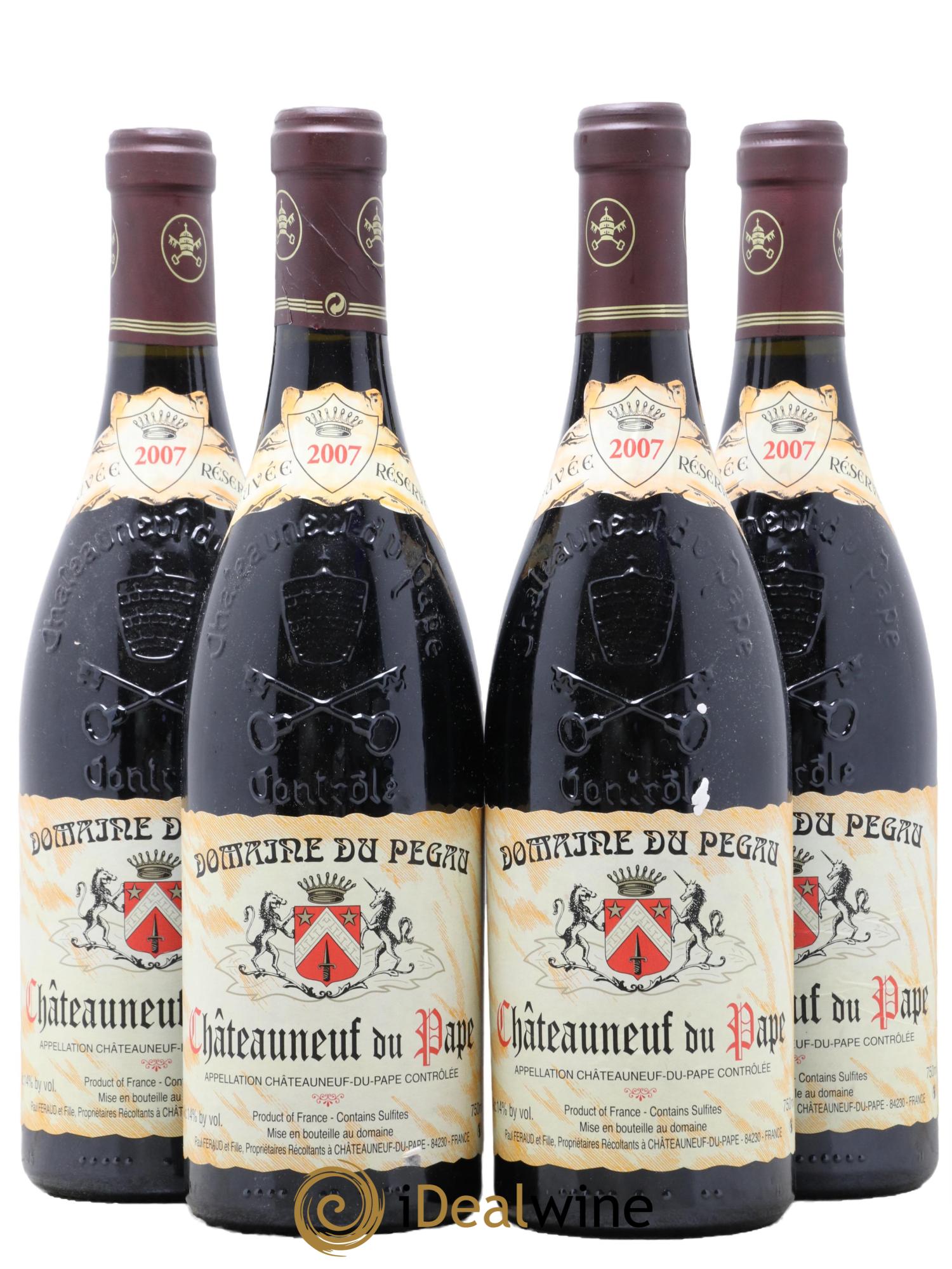 Châteauneuf-du-Pape Domaine du Pégau Cuvée Réservée Paul et Laurence Féraud 2007 - Lot de 4 bouteilles - 0