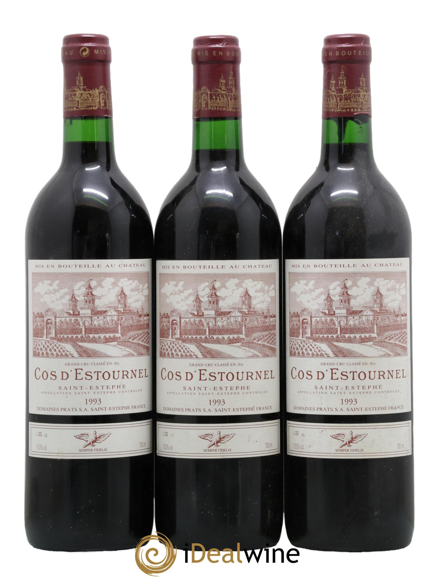 Cos d'Estournel 2ème Grand Cru Classé 1993 - Lot de 3 bouteilles - 0