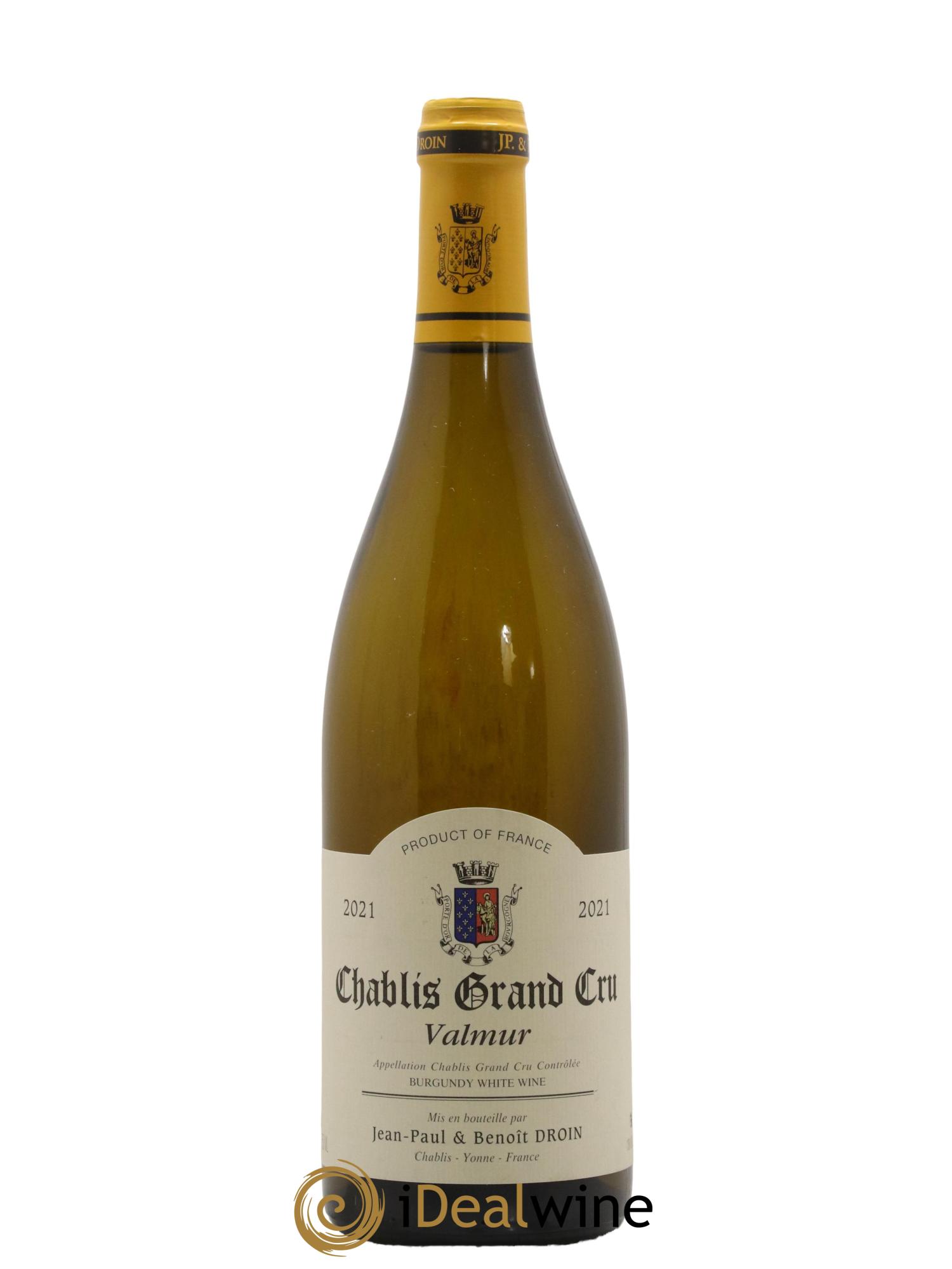 Chablis Grand Cru Valmur Jean-Paul & Benoît Droin (Domaine) 2021 - Lot de 1 bouteille - 0