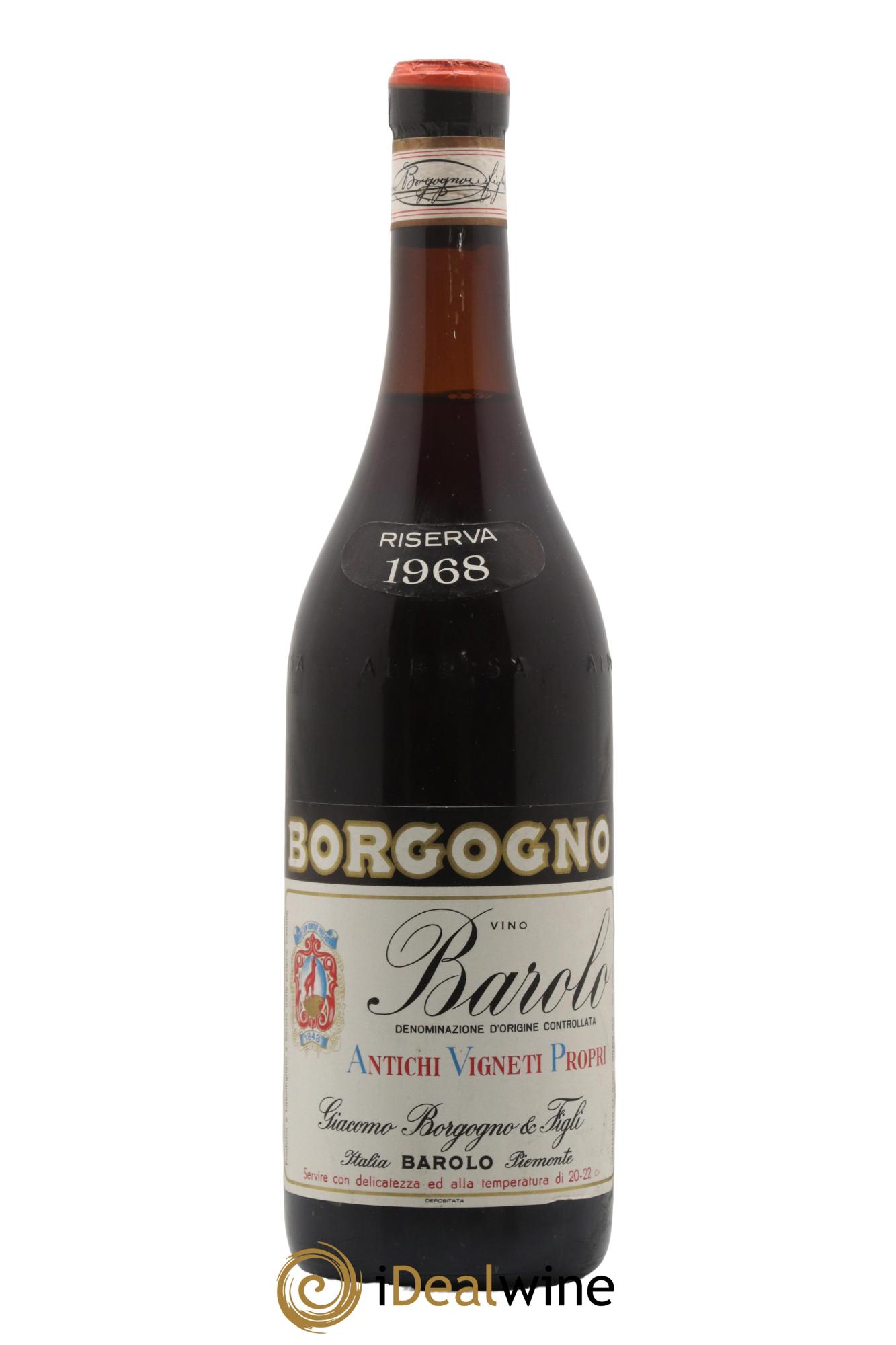 Barolo DOCG Riserva Giacomo Borgogno 1968 - Lotto di 1 bottiglia - 0