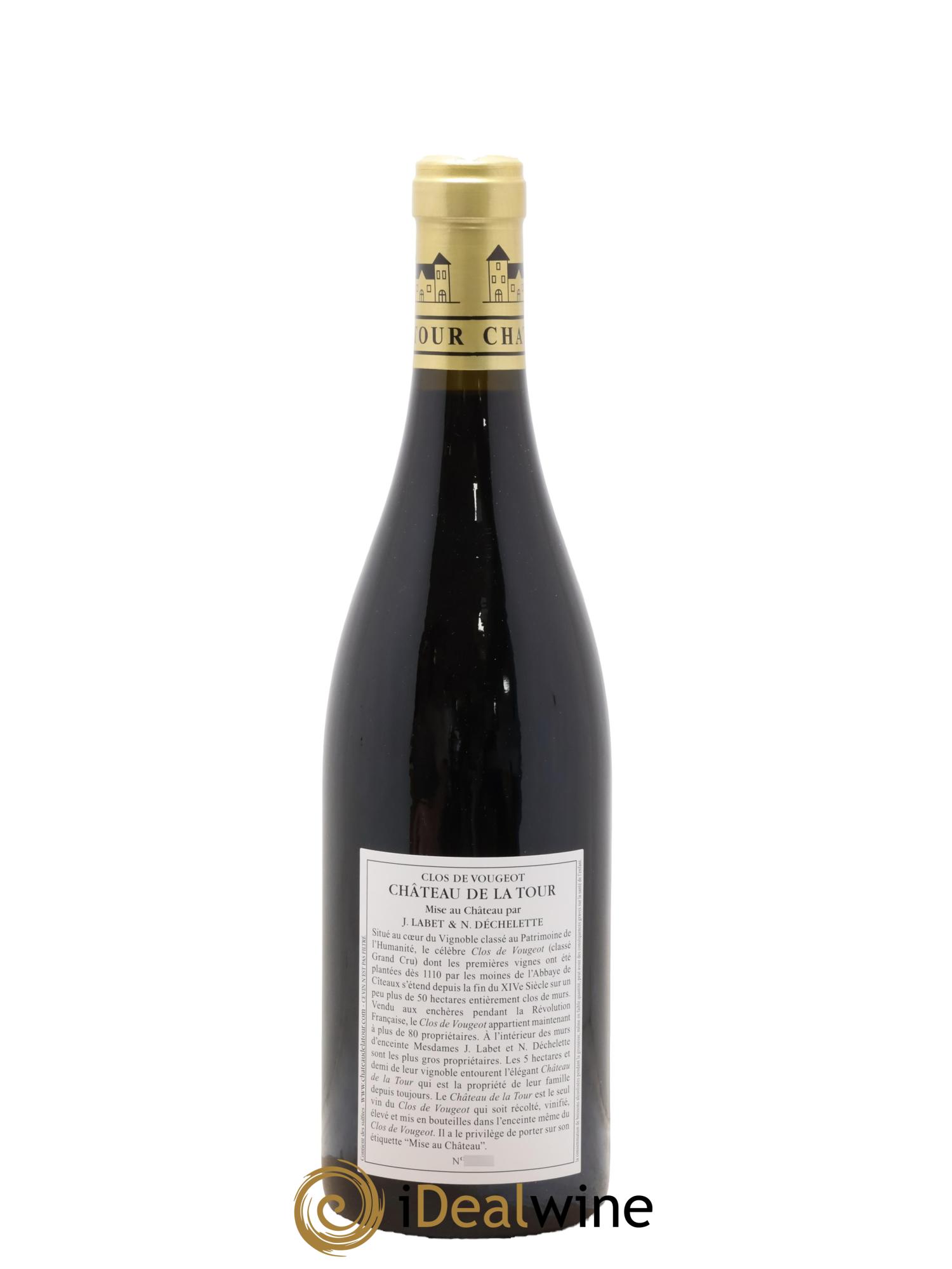 Clos de Vougeot Grand Cru Vieilles Vignes Château de La Tour 2019 - Lot de 1 bouteille - 1