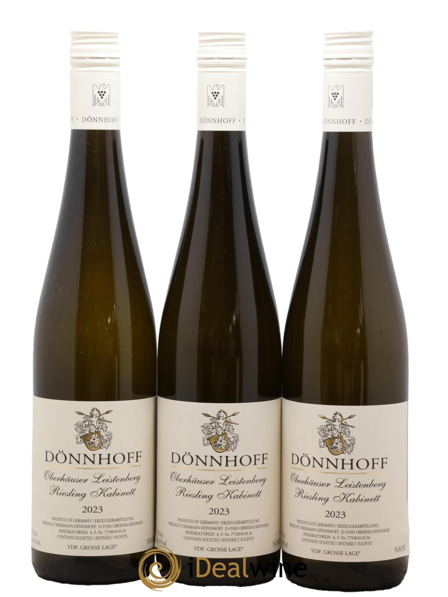 Allemagne Nahe Riesling Kabinett Oberhauser Leistenberg Donnhoff VDP GG 2023 - Lotto di 3 bottiglie - 0