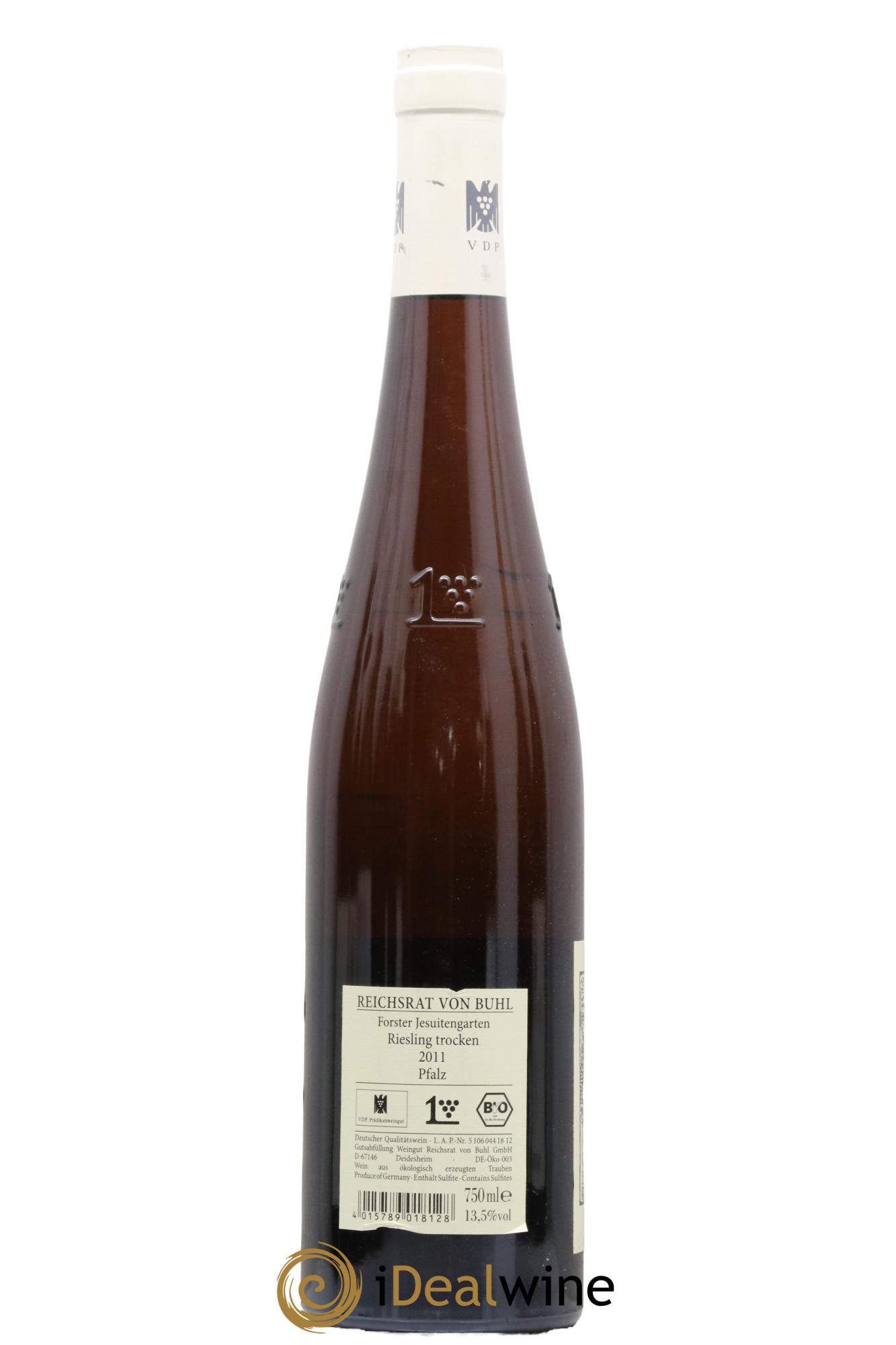 Allemagne Pfalz Riesling Trocken Jesuistengarten GG Reichsrat Von Buhl 2011 - Lot de 1 bouteille - 1