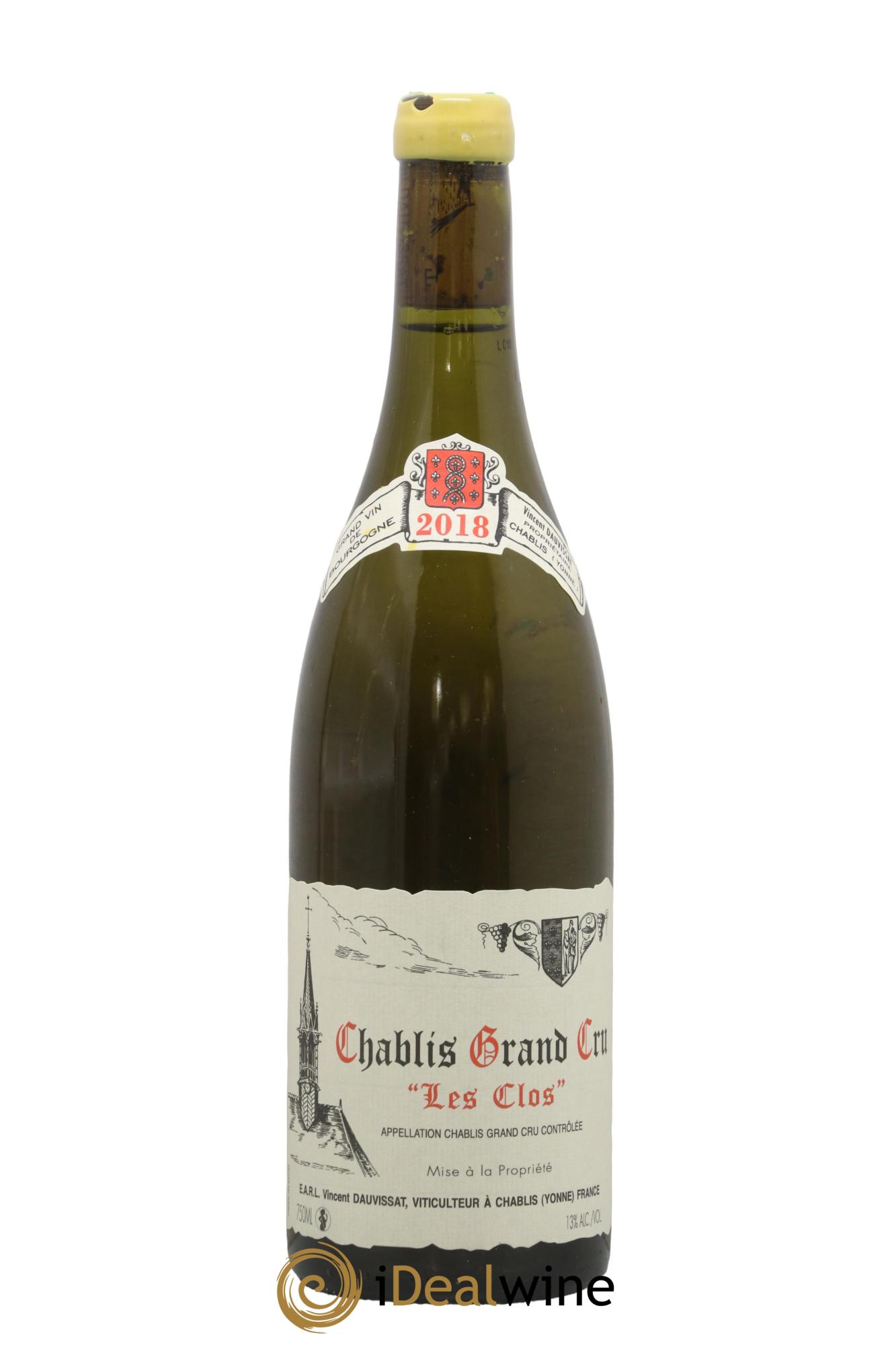 Chablis Grand Cru Les Clos Vincent Dauvissat (Domaine) 2018 - Lot of 1 bottle - 0