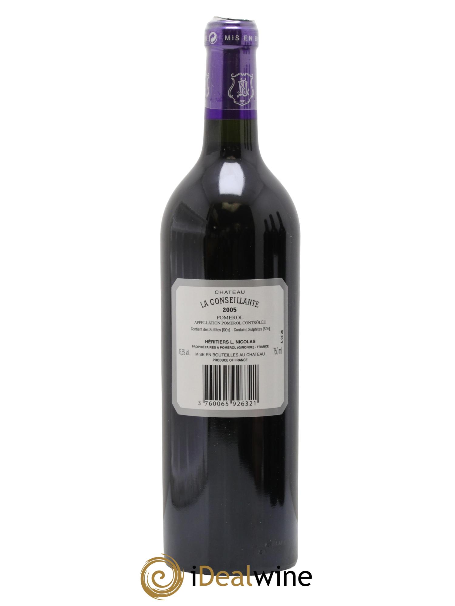 Château la Conseillante 2005 - Lot de 1 bouteille - 1
