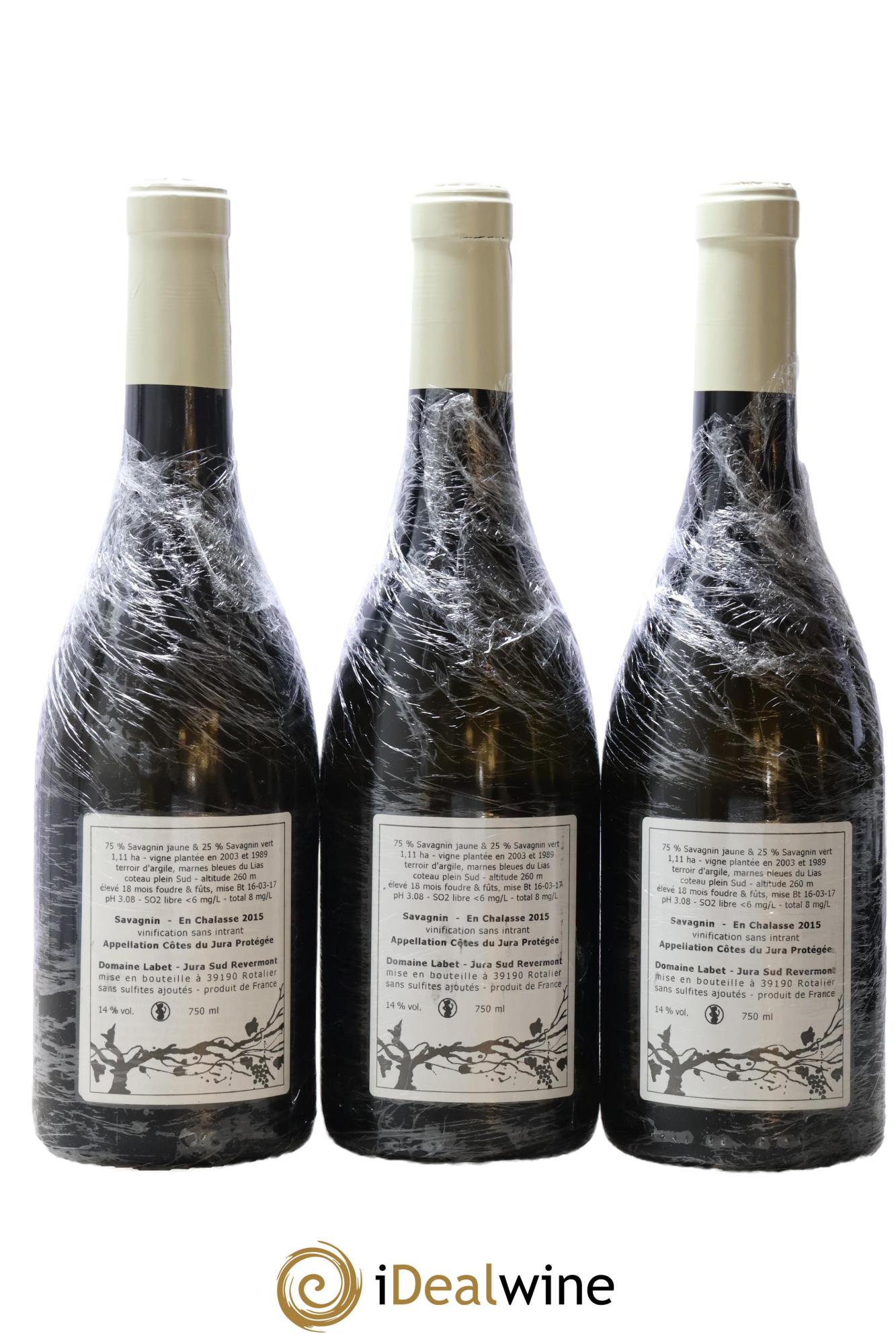 Côtes du Jura Fleur de Savagnin Romain - Julien  - Charline Labet 2015 - Lot de 3 bouteilles - 1