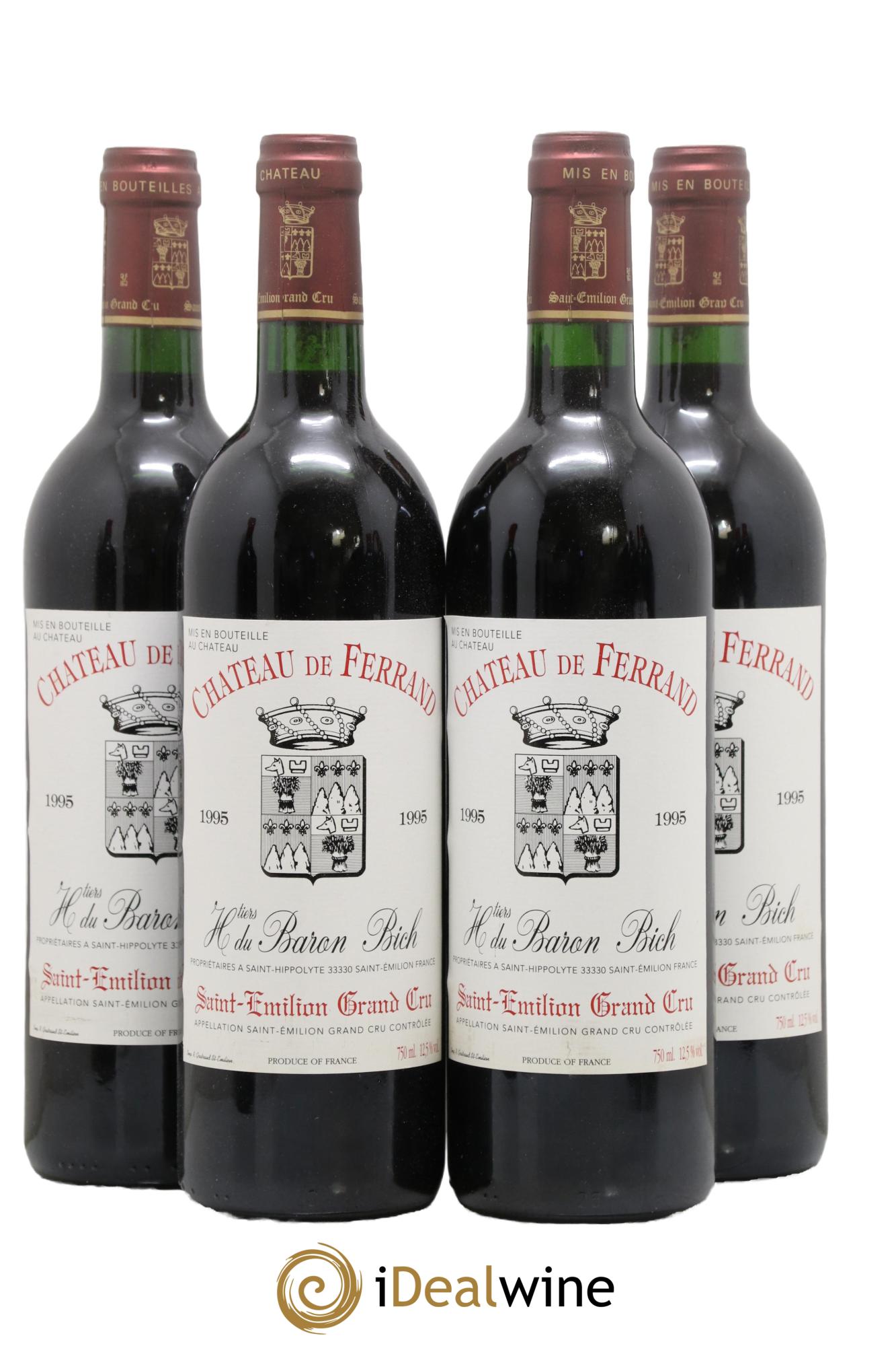 Château de Ferrand Grand Cru Classé 1995 - Lot of 4 bottles - 0