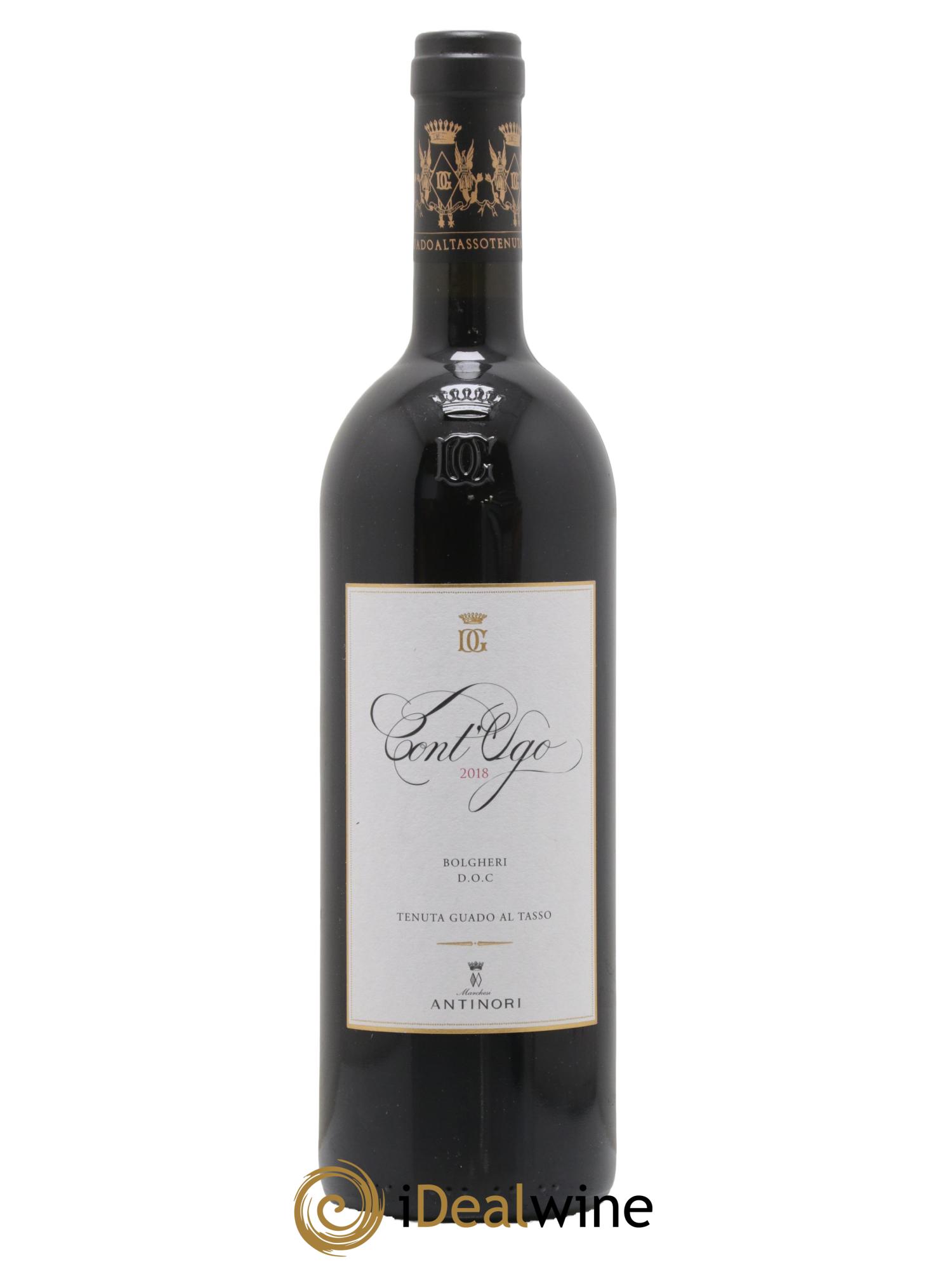 Bolgheri DOC Cont'Ugo Tenuta Guado al Tasso - Marchesi Antinori 2018 - Lot de 1 bouteille - 0