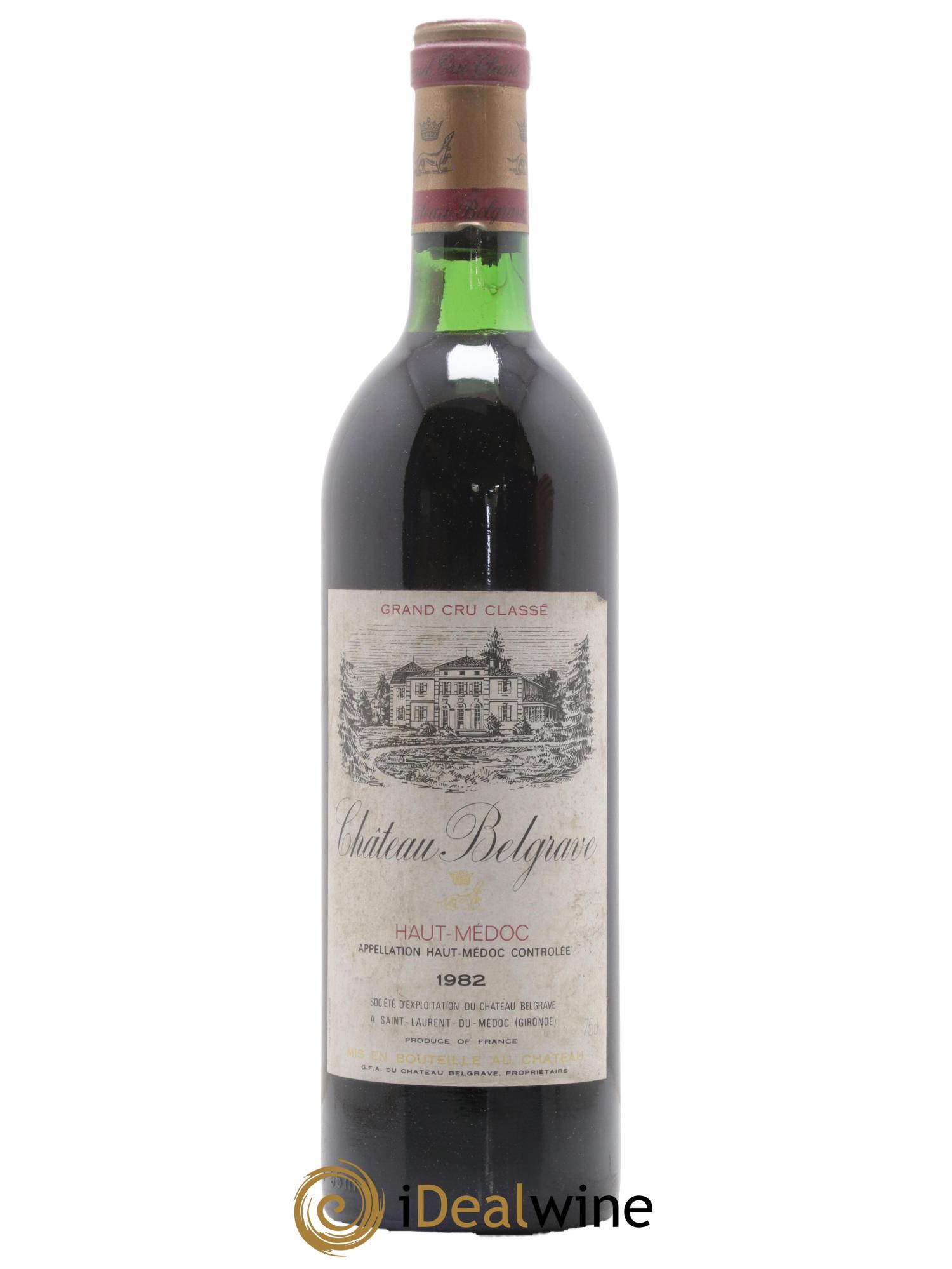Château Belgrave 5ème Grand Cru Classé 1982 - Lot de 1 bouteille - 0