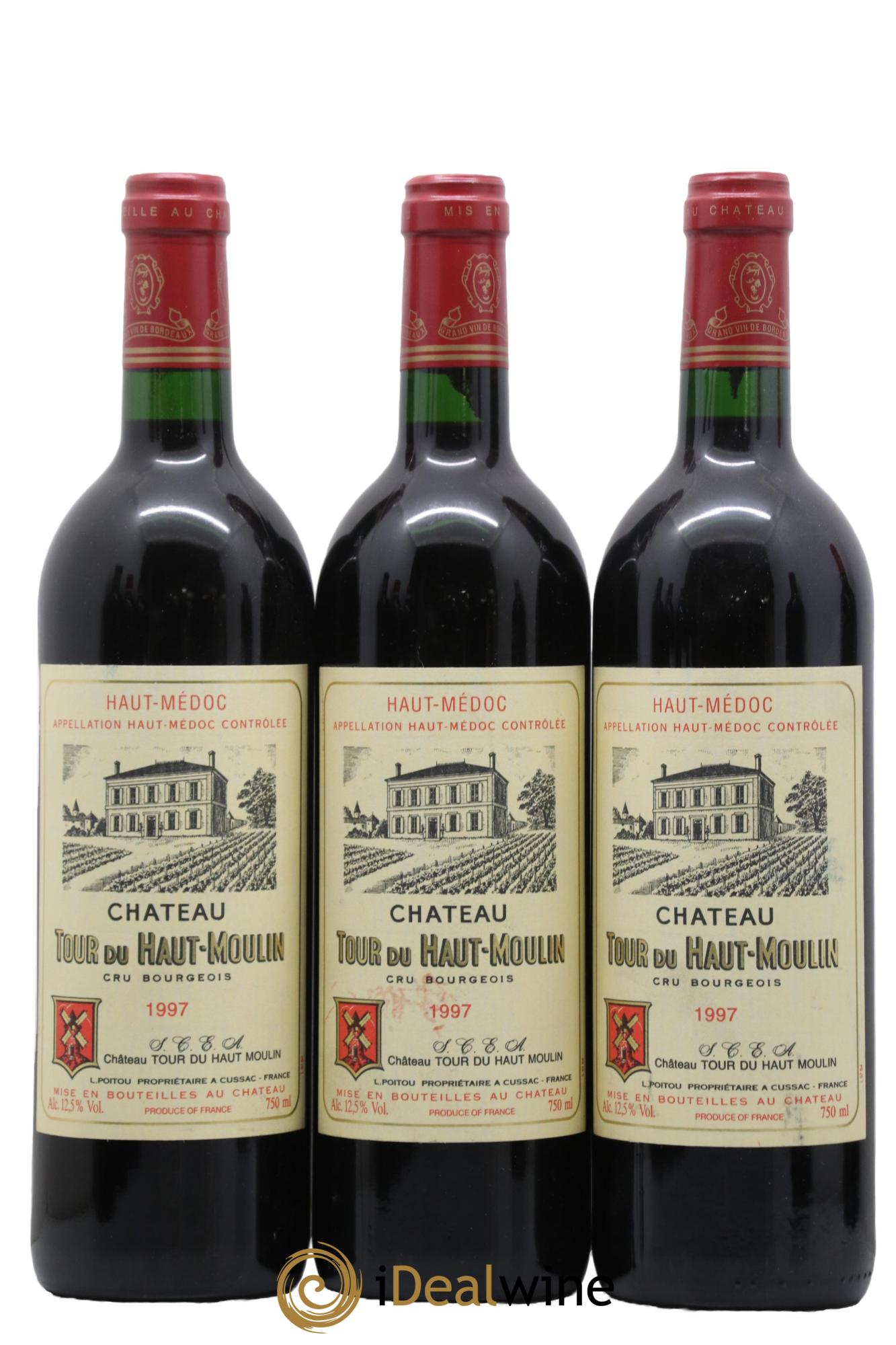 Château Tour du Haut Moulin Cru Bourgeois 1997 - Posten von 3 Flaschen - 0