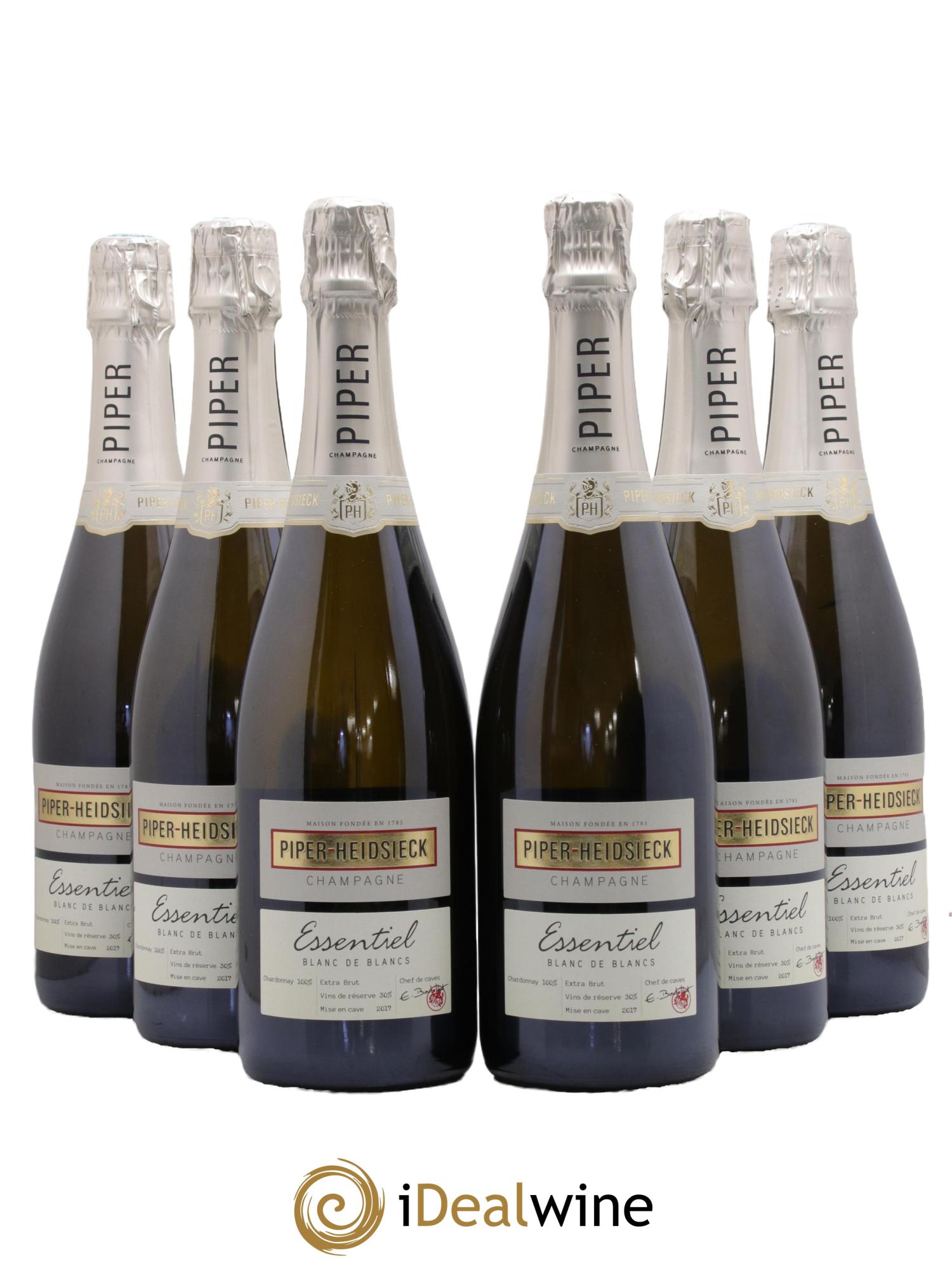 Essentiel Blanc de Blancs Piper Heidsieck - Lot of 6 bottles - 0