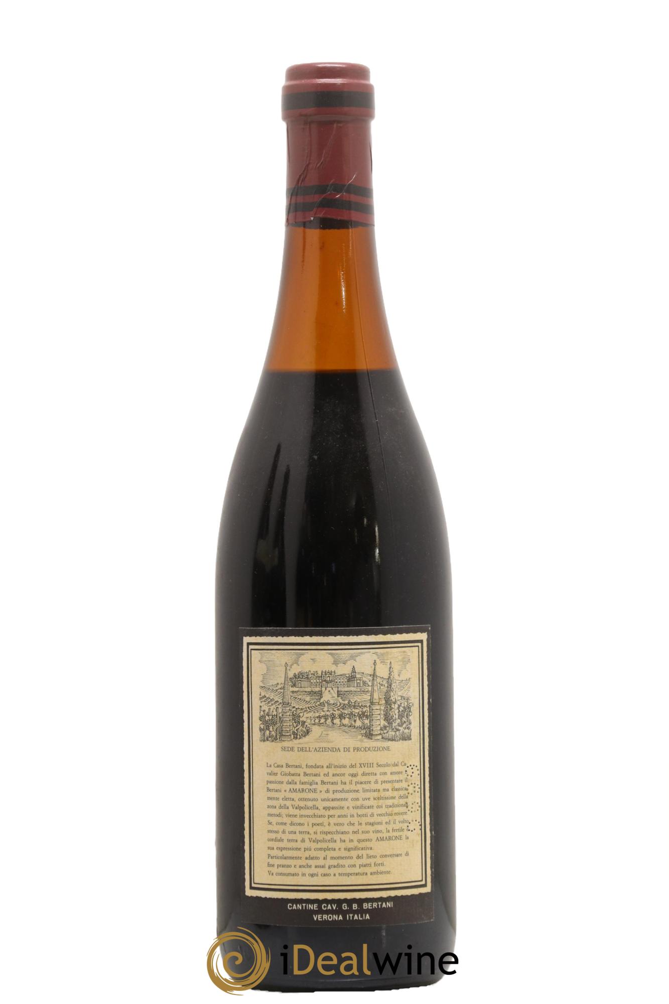 Amarone della Valpolicella DOC Classico Superiore Recioto Bertani 1969 - Lot de 1 bouteille - 1