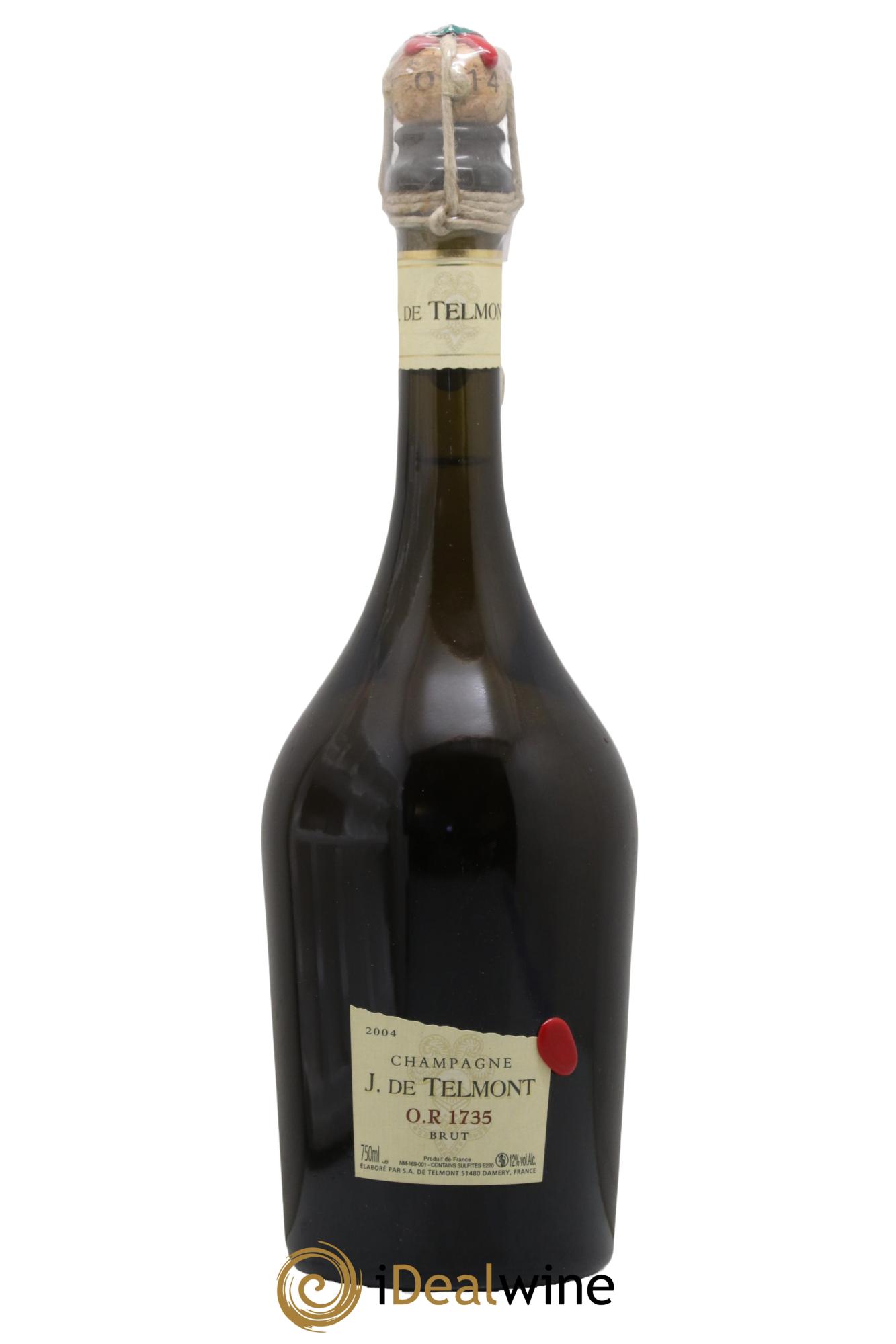 Champagne O. R 1735 Brut J De Telmont 2004 - Lot de 1 bouteille - 0