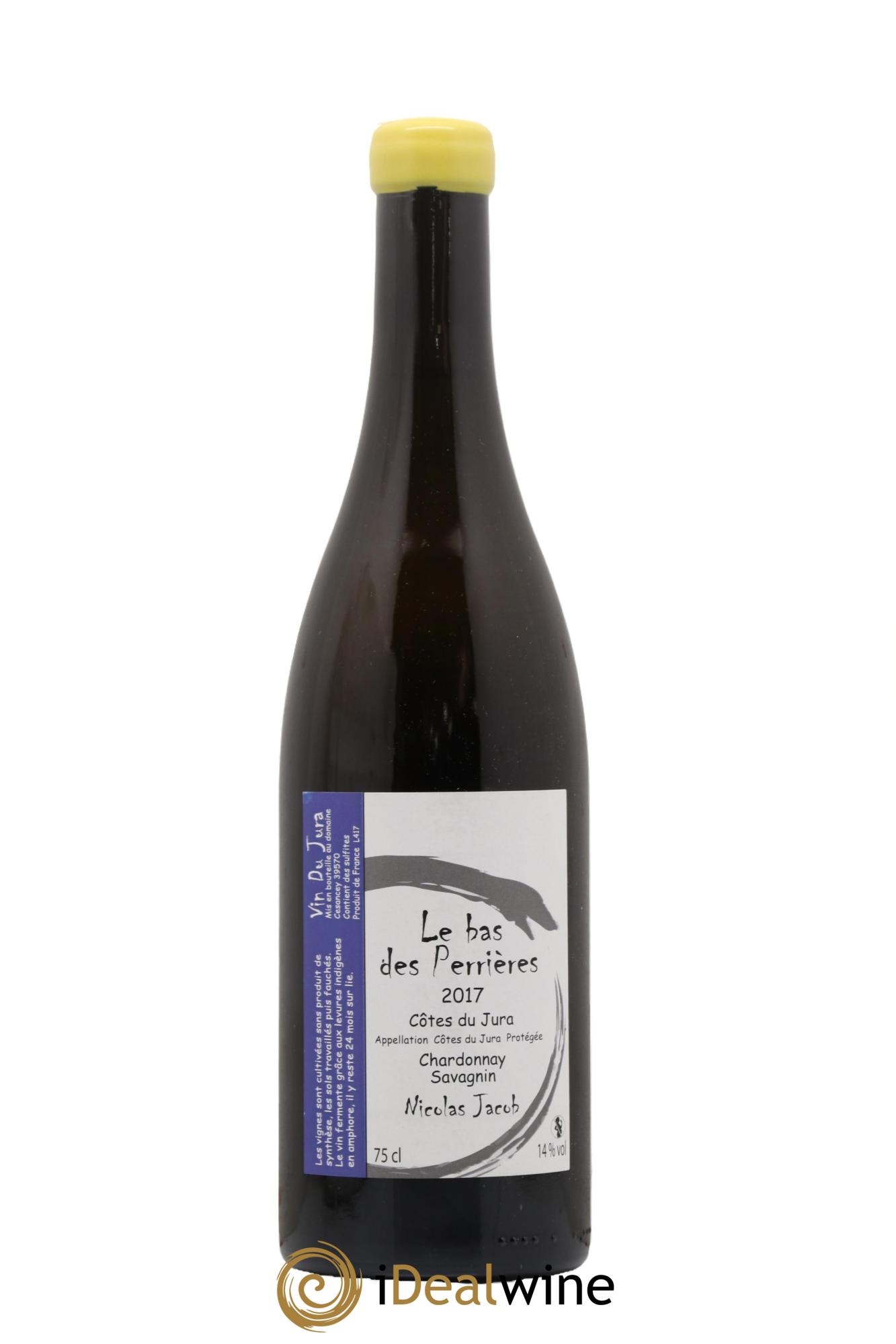 Côtes du Jura Le Bas des Perrières Chardonnay Savagnin Nicolas Jacob 2017 - Lot de 1 bouteille - 0
