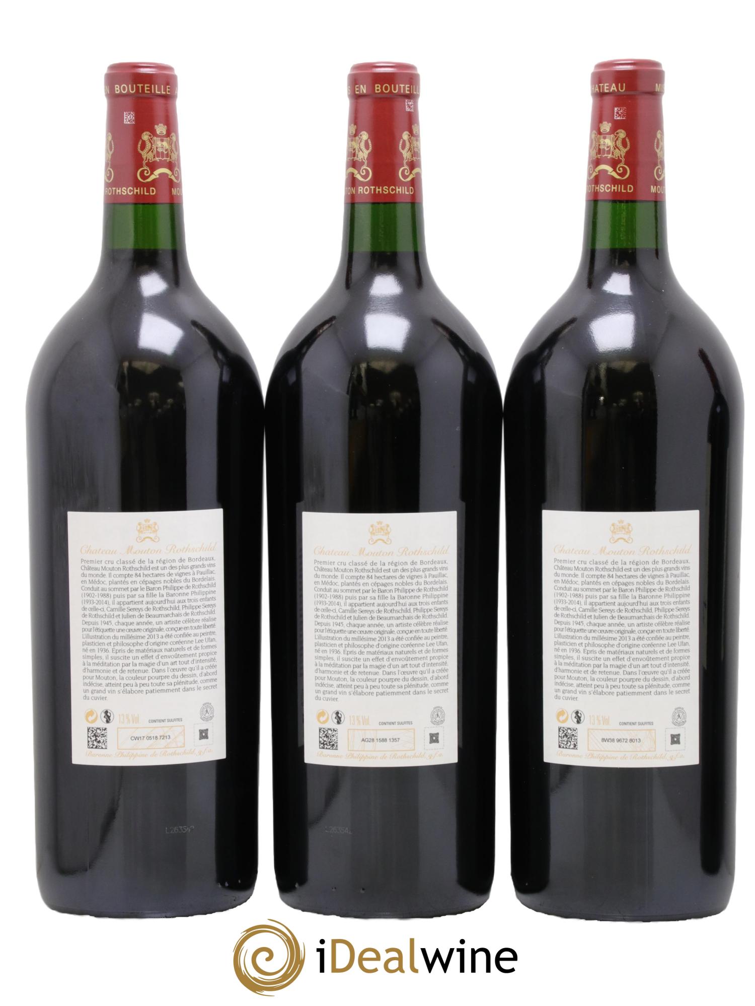 Château Mouton Rothschild 1er Grand Cru Classé 2013 - Lot of 3 magnums - 1