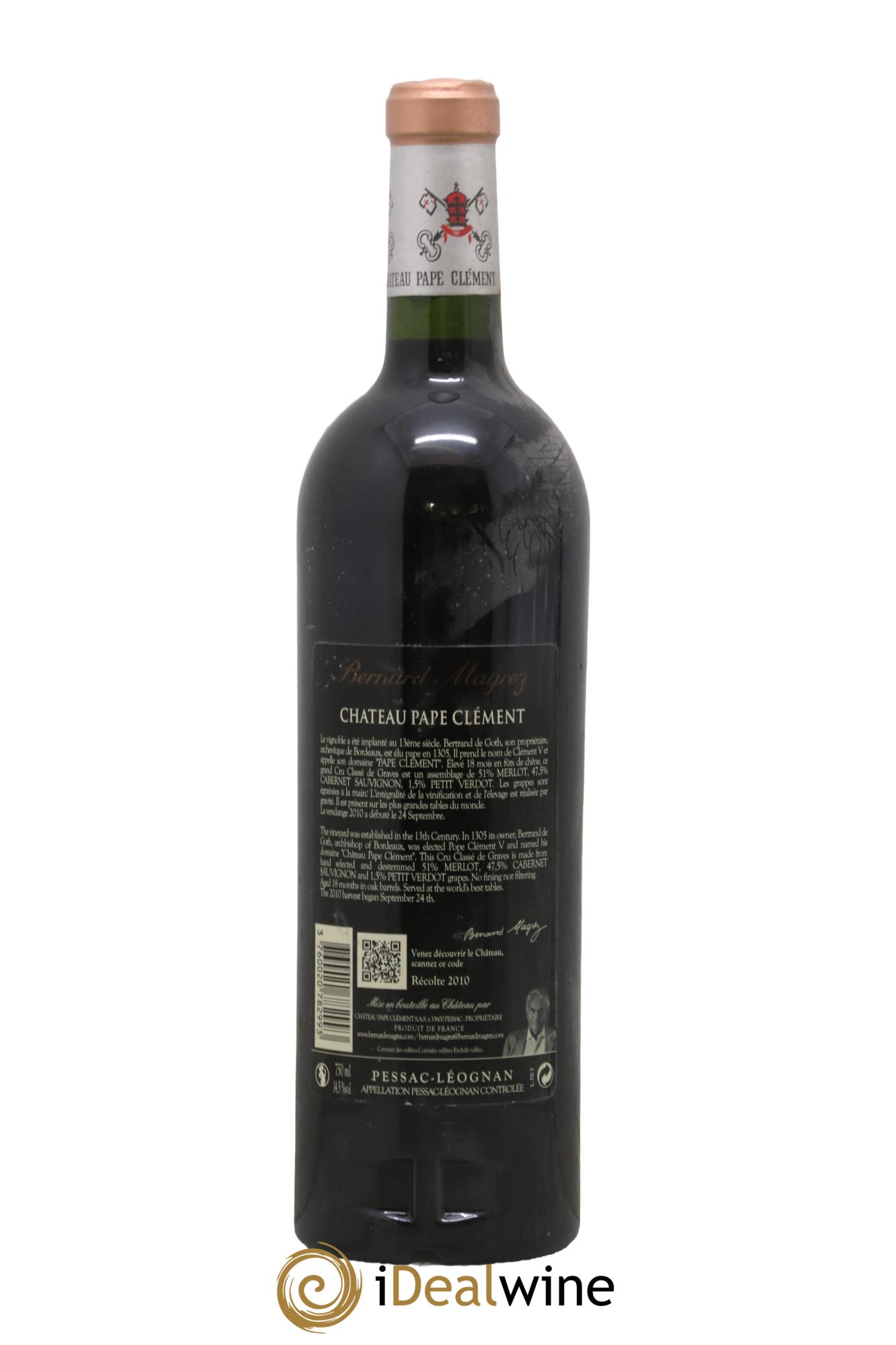 Château Pape Clément Cru Classé de Graves 2010 - Lot de 1 bouteille - 1