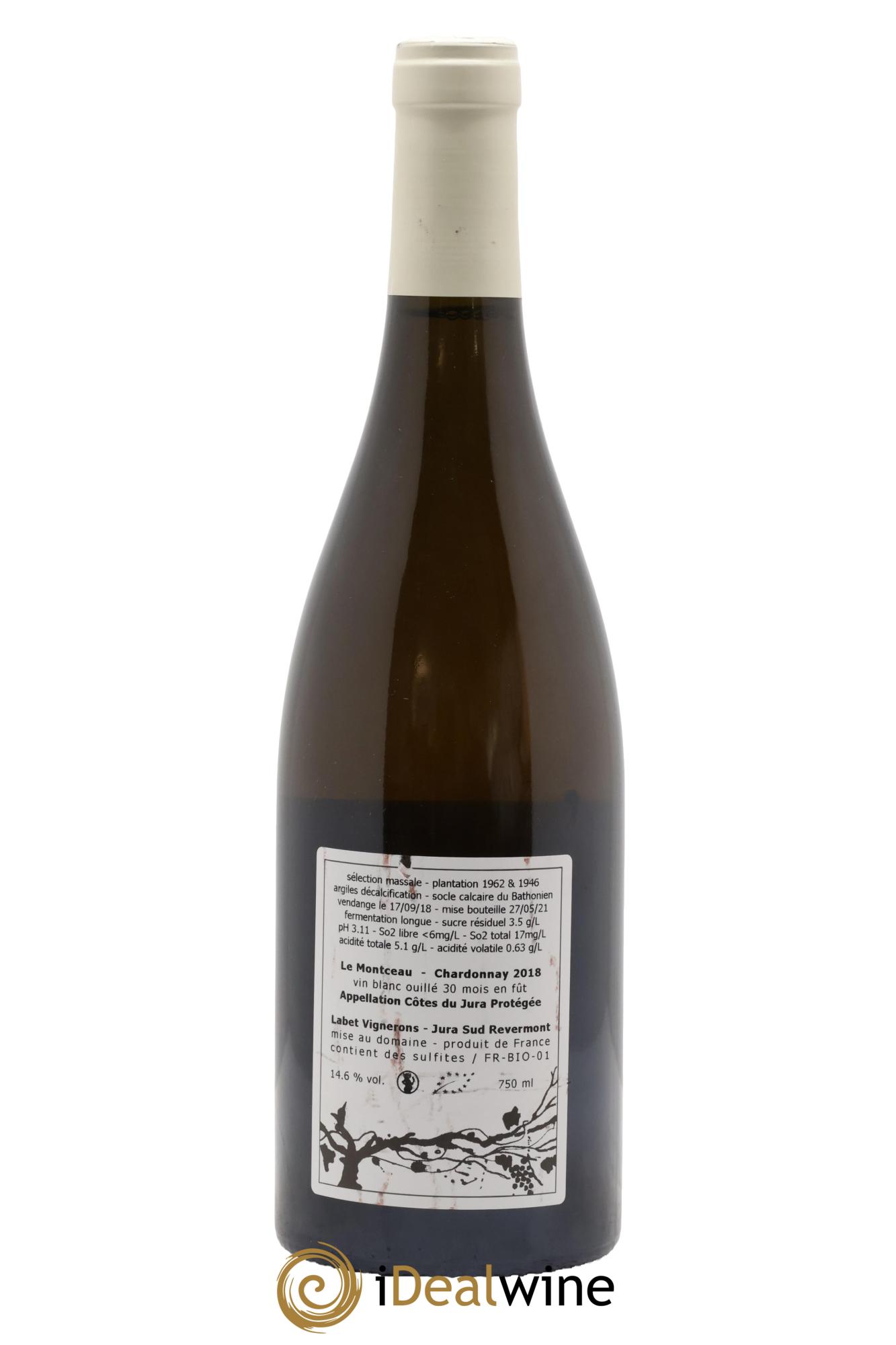 Côtes du Jura Chardonnay Le Montceau Romain - Julien - Charline Labet 2018 - Lotto di 1 bottiglia - 1