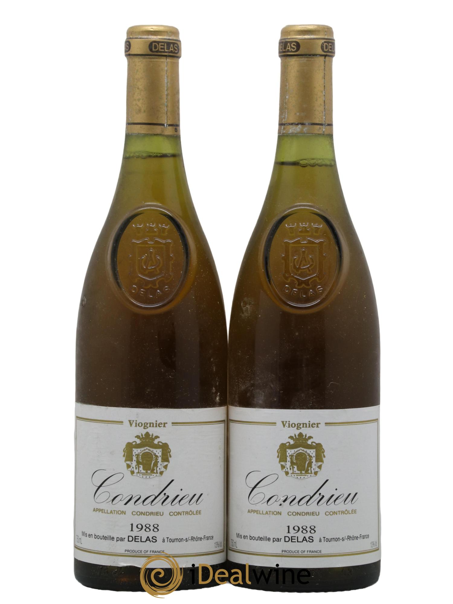 Condrieu Domaine Delas 1988 - Lot de 2 bouteilles - 0