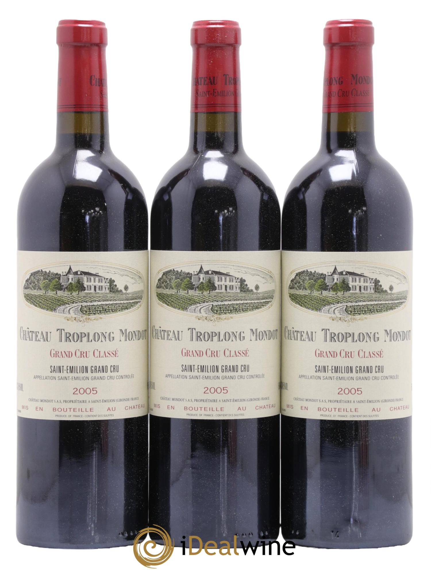 Château Troplong Mondot 1er Grand Cru Classé B 2005 - Lot de 6 bouteilles - 1