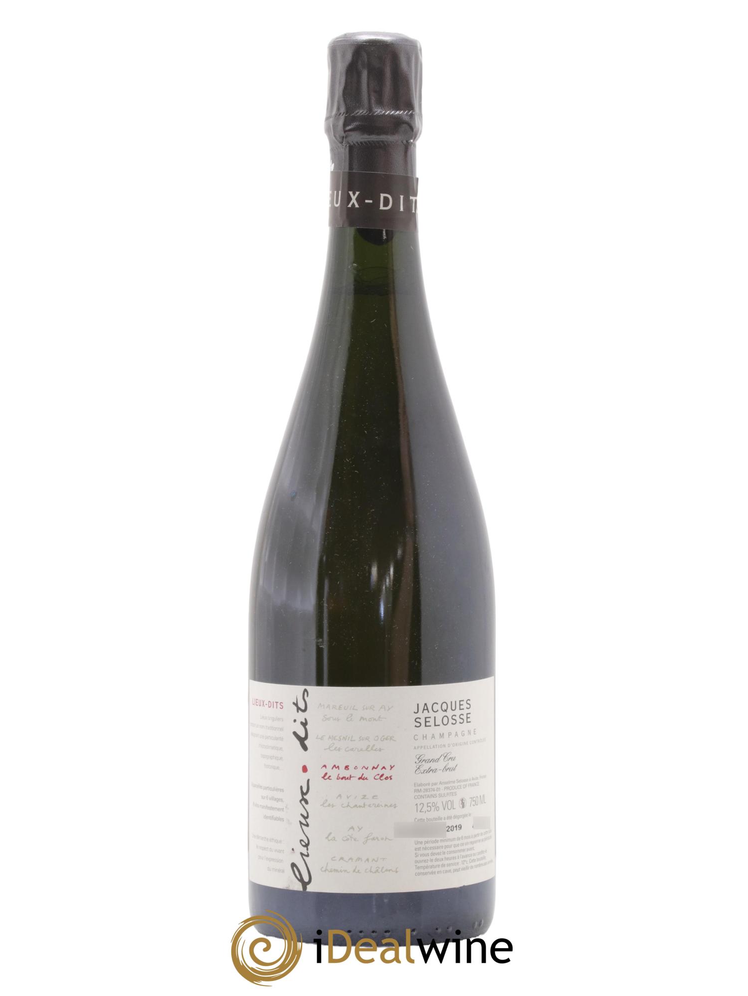 Ambonnay Le Bout du Clos Grand Cru Extra-Brut Jacques Selosse - Lot de 1 bouteille - 0