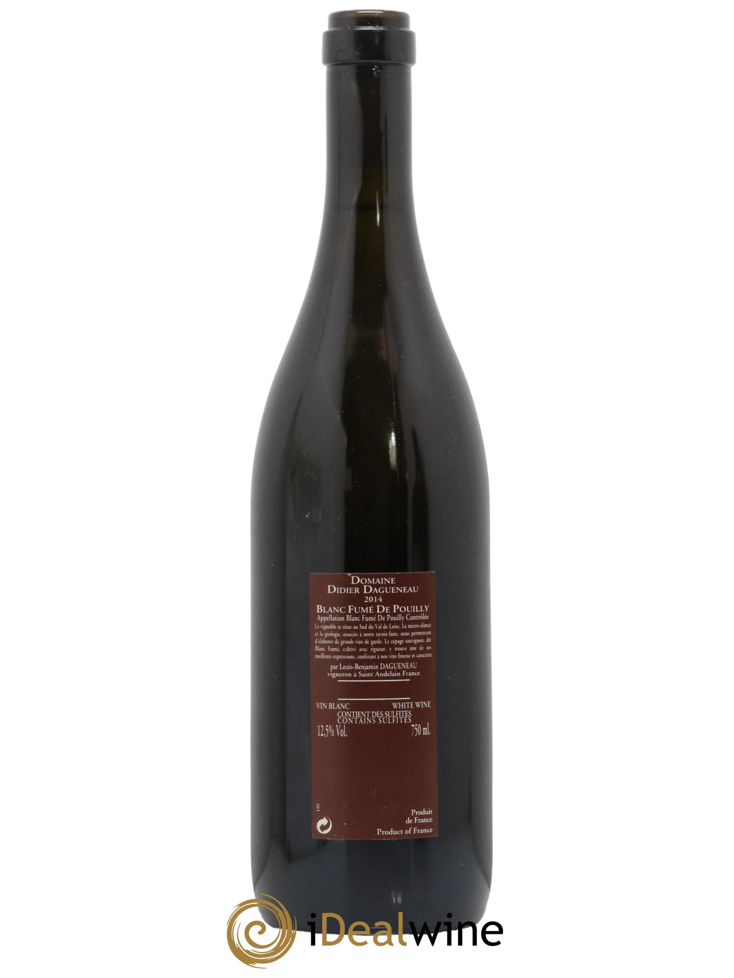 Vin de France (anciennement Pouilly-Fumé) Pur Sang Dagueneau (Domaine Didier - Louis-Benjamin) 2014 - Lot de 1 bouteille - 1