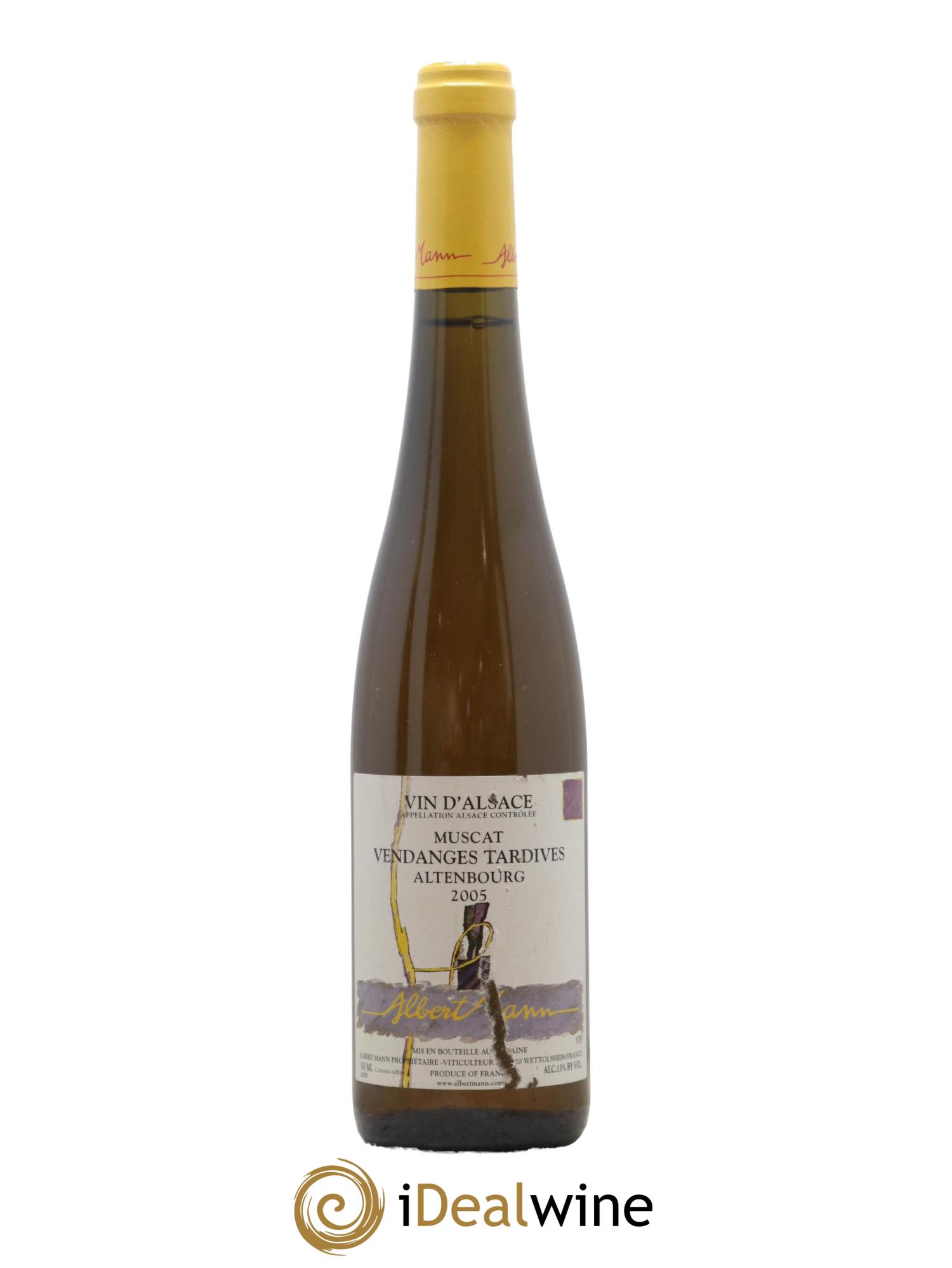 Muscat VendangesTardives Altenbourg Domaine Albert Mann 2005 - Lot de 1 format 50cl - 0