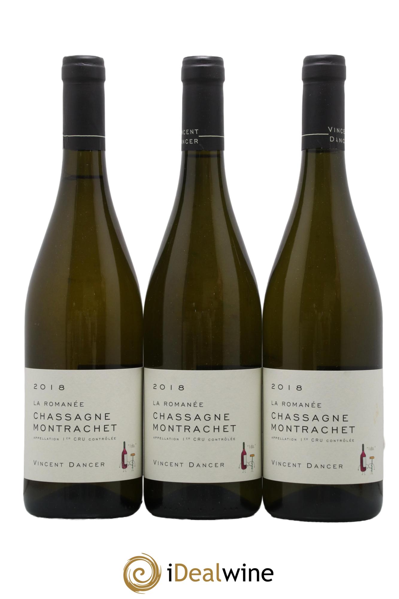 Chassagne-Montrachet 1er Cru La Romanée Vincent Dancer 2018 - Lot de 3 bouteilles - 0