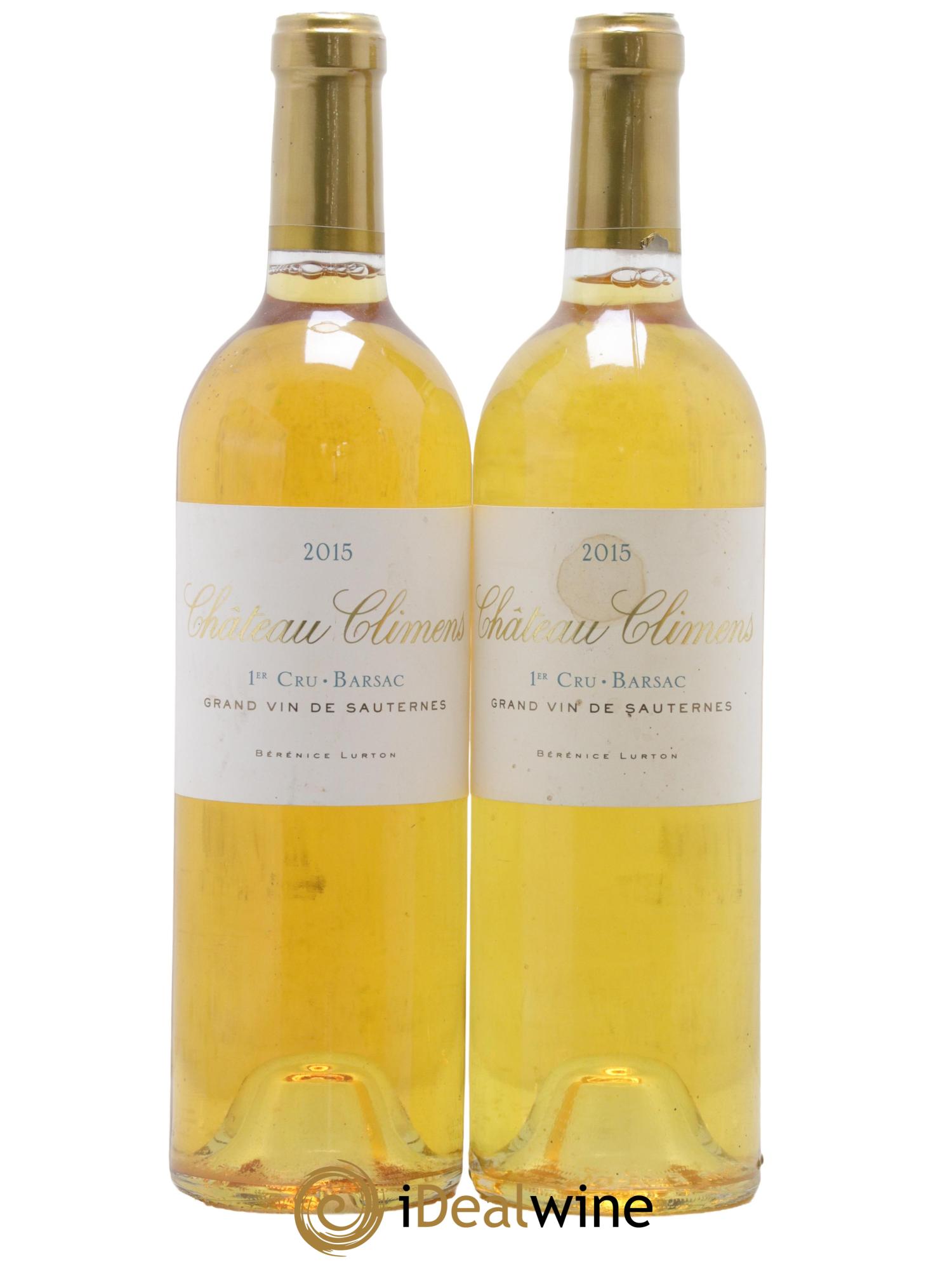 Château Climens 1er Grand Cru Classé 2015 - Lot de 2 bouteilles - 0