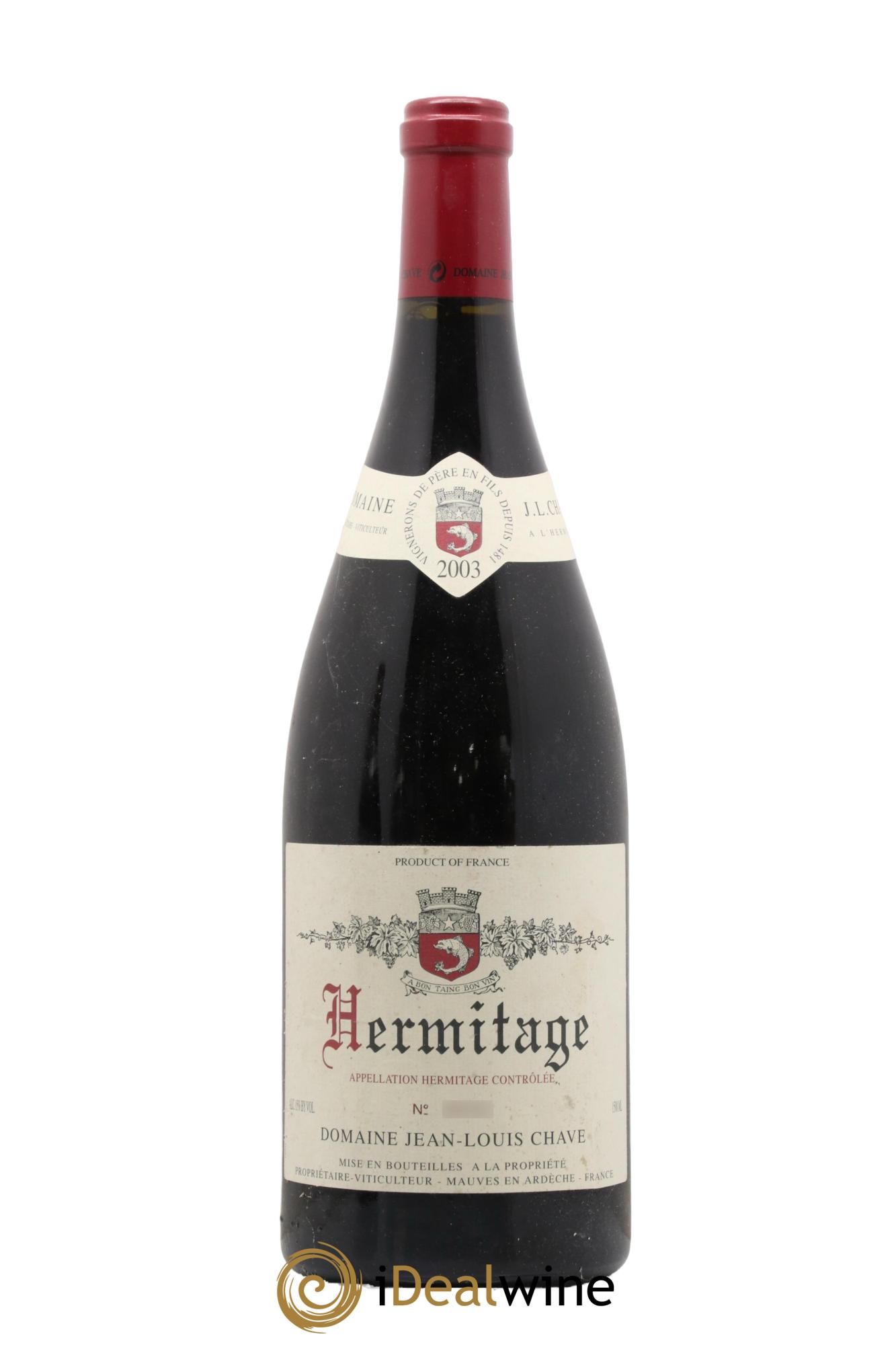 Hermitage Jean-Louis Chave 2003 - Lot de 1 magnum - 0