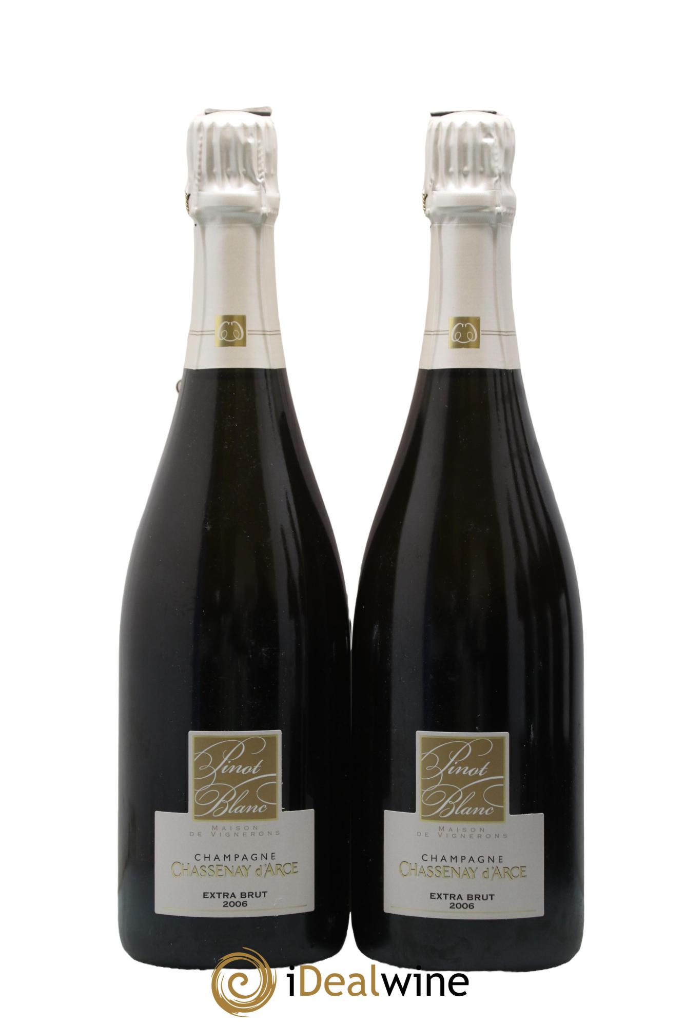 Champagne Pinot Blanc Extra Brut Chassenay d'Arce 2006 - Lot de 2 bouteilles - 0
