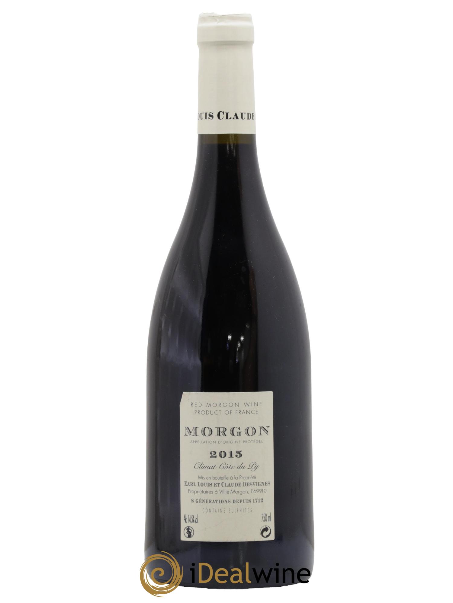Morgon Côte de Py Javernières Louis-Claude Desvignes 2015 - Lot de 1 bouteille - 1
