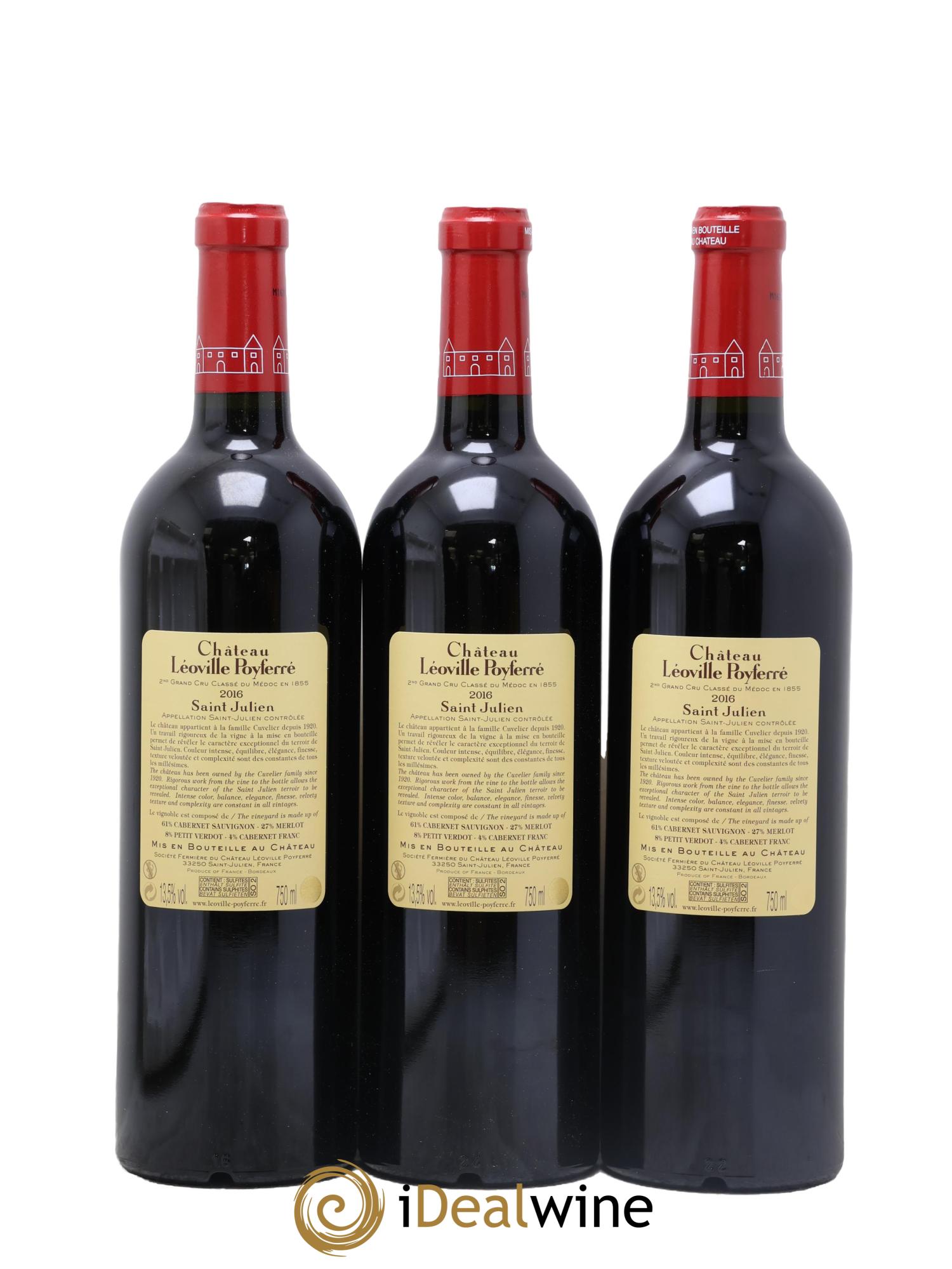 Château Léoville Poyferré 2ème Grand Cru Classé  2016 - Lotto di 6 bottiglie - 4