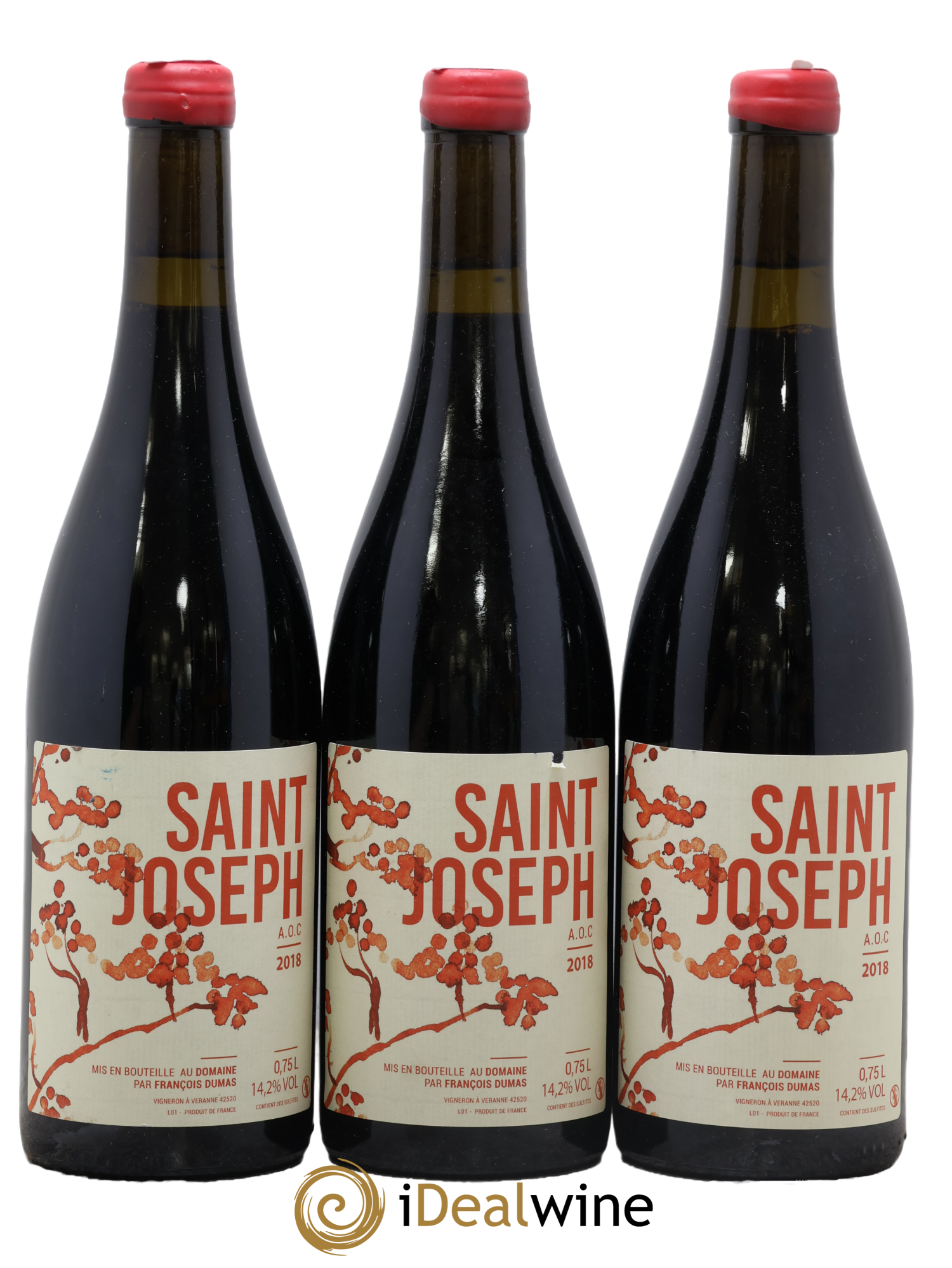 Saint-Joseph François Dumas 2018 - Lotto di 3 bottiglie - 0