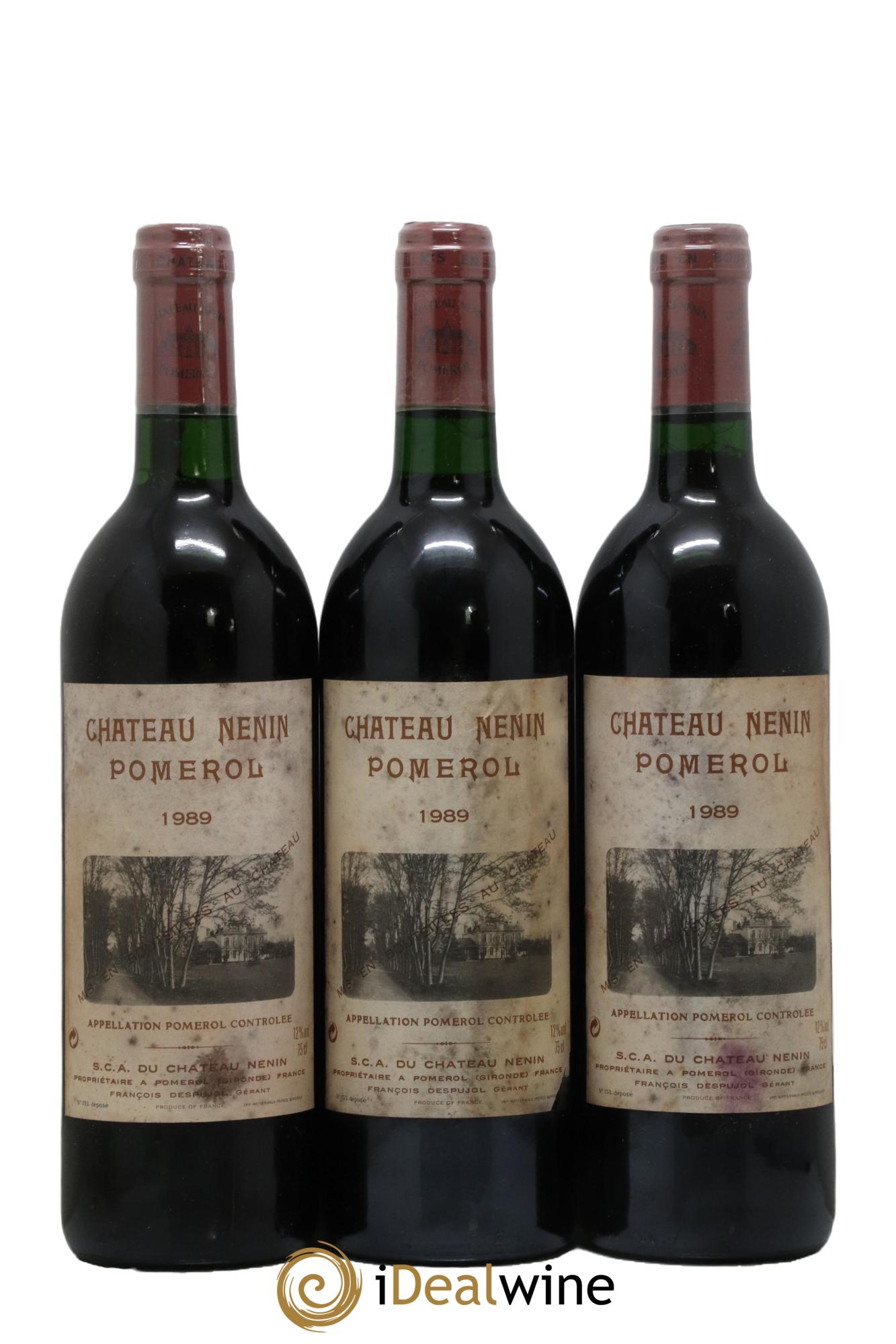 Château Nenin 1989 - Lot de 3 bouteilles - 0