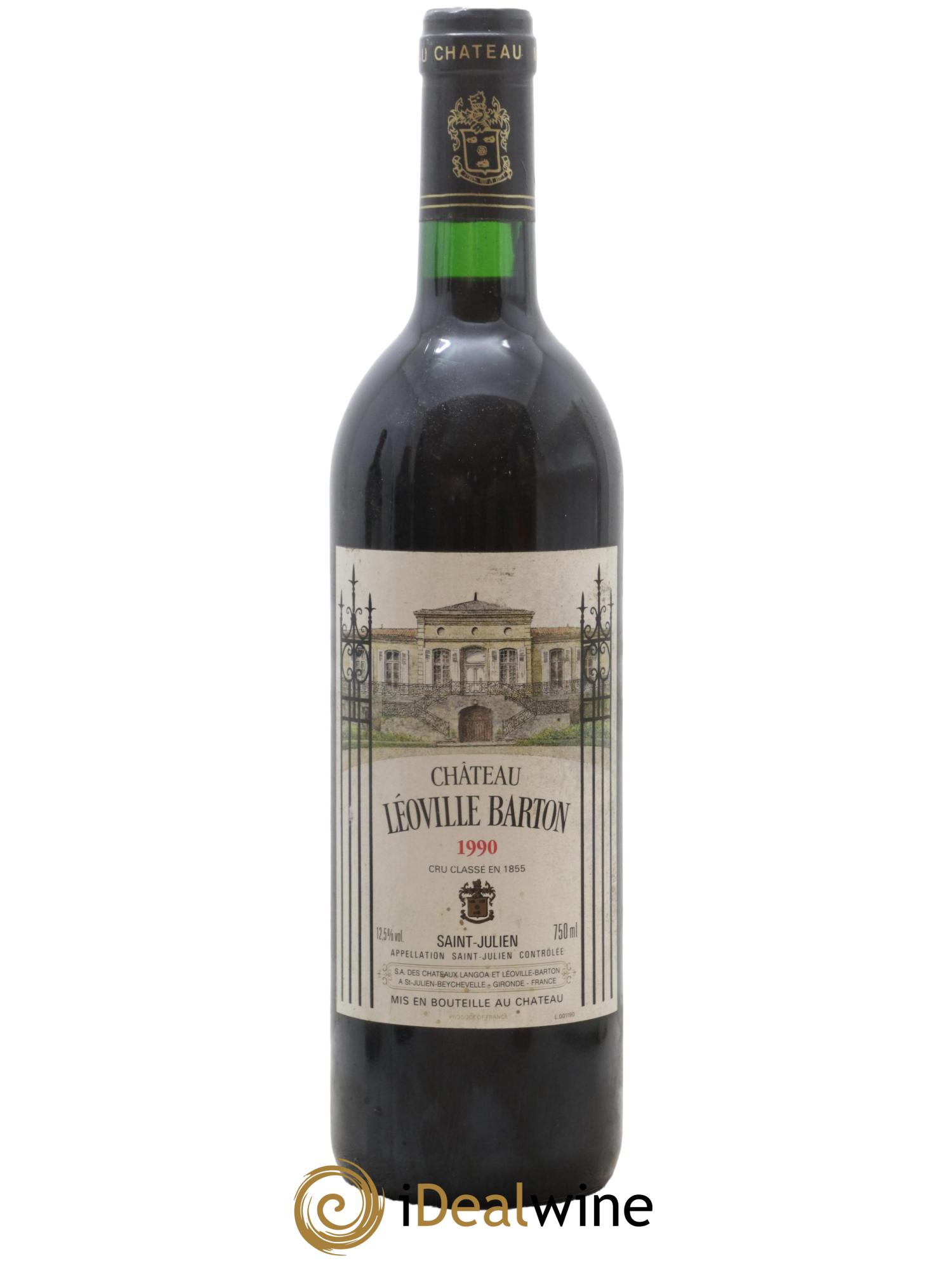 Château Léoville Barton 2ème Grand Cru Classé 1990 - Lot de 1 bouteille - 0