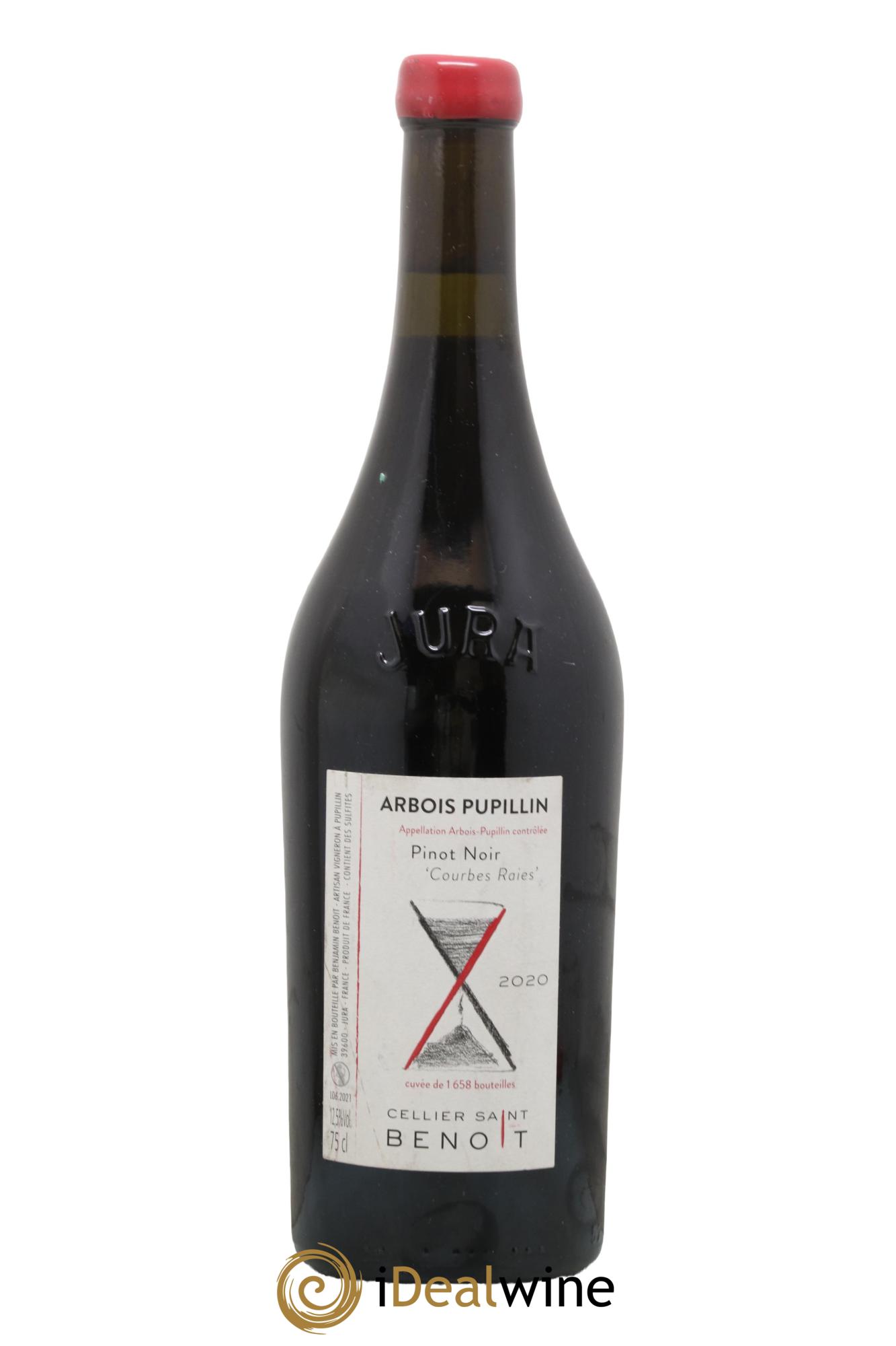 Arbois-Pupillin Pinot Noir Courbes Raies Cellier Saint Benoît 2020 - Lot de 1 bouteille - 0