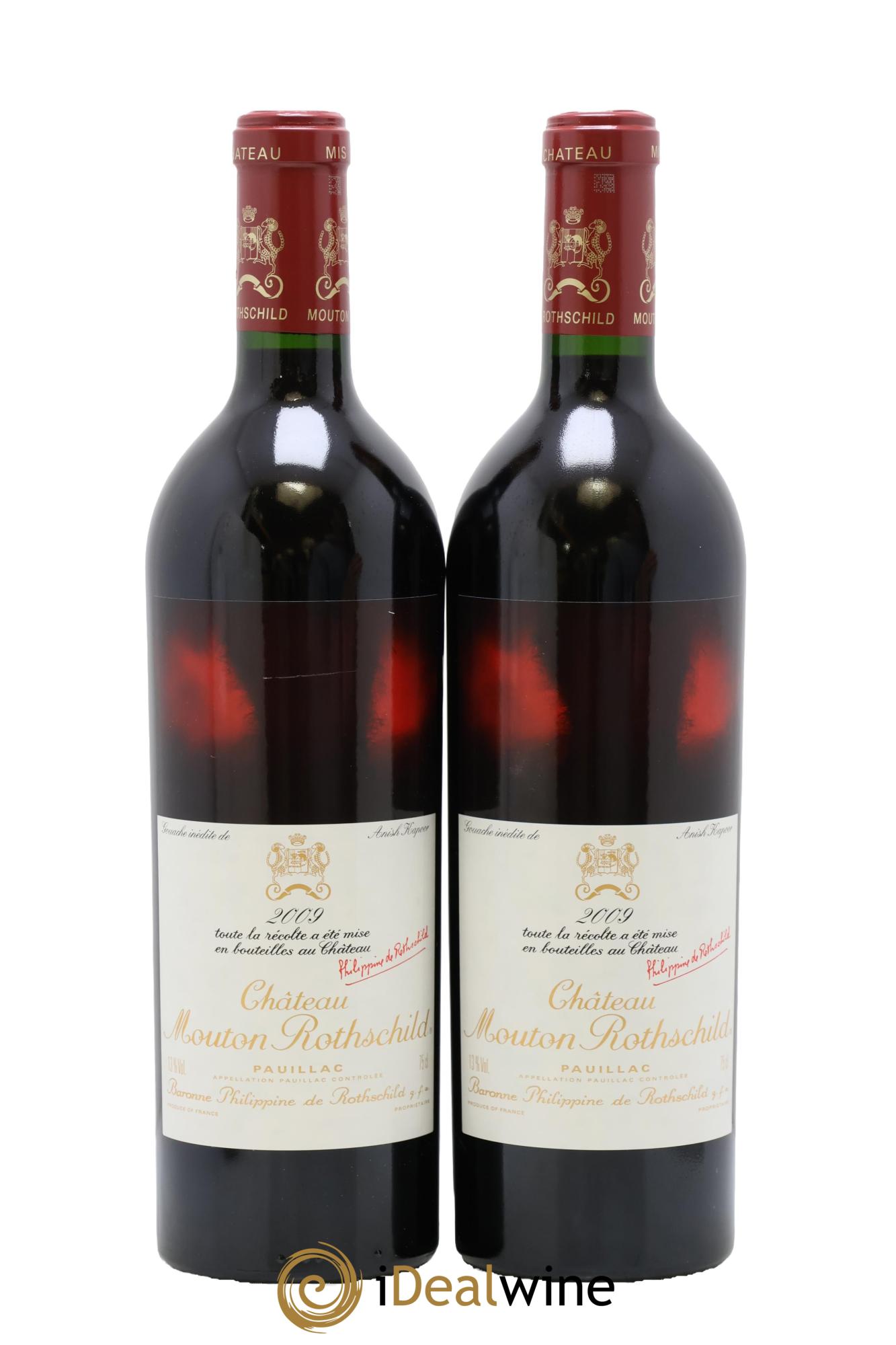 Château Mouton Rothschild 1er Grand Cru Classé 2009 - Lot de 2 bouteilles - 0