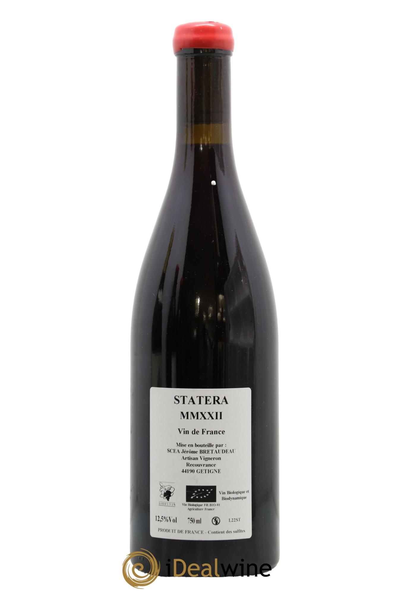 Vin de France Statera Jérôme Bretaudeau - Domaine de Bellevue 2022 - Lotto di 1 bottiglia - 1